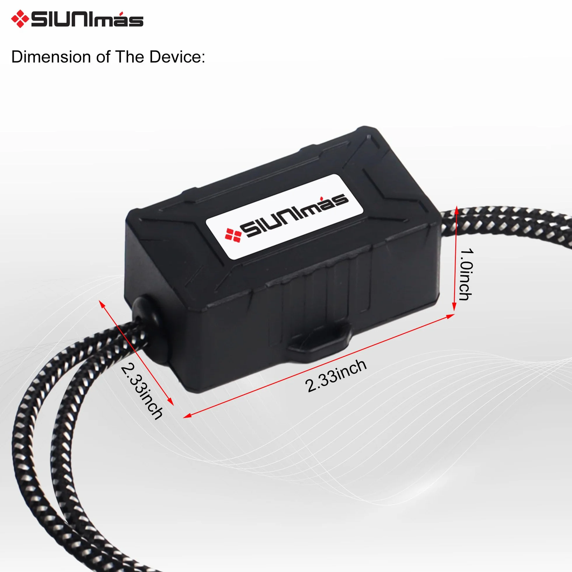 Isolatore RCA Pro a 2 canali con cavo intrecciato in nylon intrecciato per auto e home theater, con filtro antirumore con scatola in ABS resistente (SIM-2CH-RCA01A)