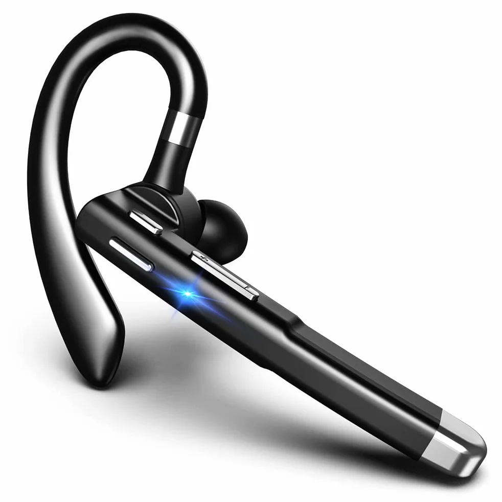 Auricolare Bluetooth Auricolare Vivavoce Girevole a Orecchio Singolo con Custodia di Ricarica per Display della Batteria per la Guida in Ufficio (520 seconda generazione)