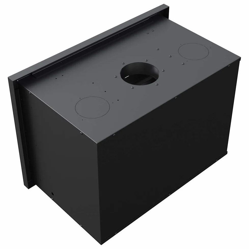 KRATKI Inserto per camino in acciaio a legna KASETA 8 kW Ø160 A+ Resa 75% | Acciaio nero, efficienza 83%, classe A+. Ecodesign, BImSchV 2.; combustione efficiente; basse emissioni; calore uniforme