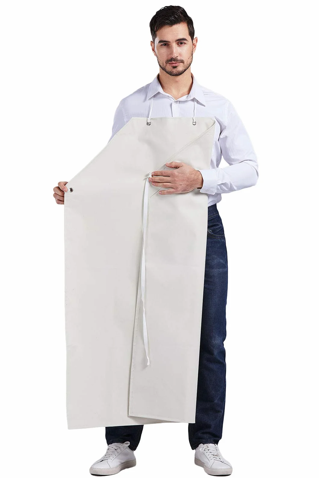 Nanxson Grembiule da uomo Grembiule regolabile in gomma impermeabile Grembiule da lavoro per macelleria CF3024