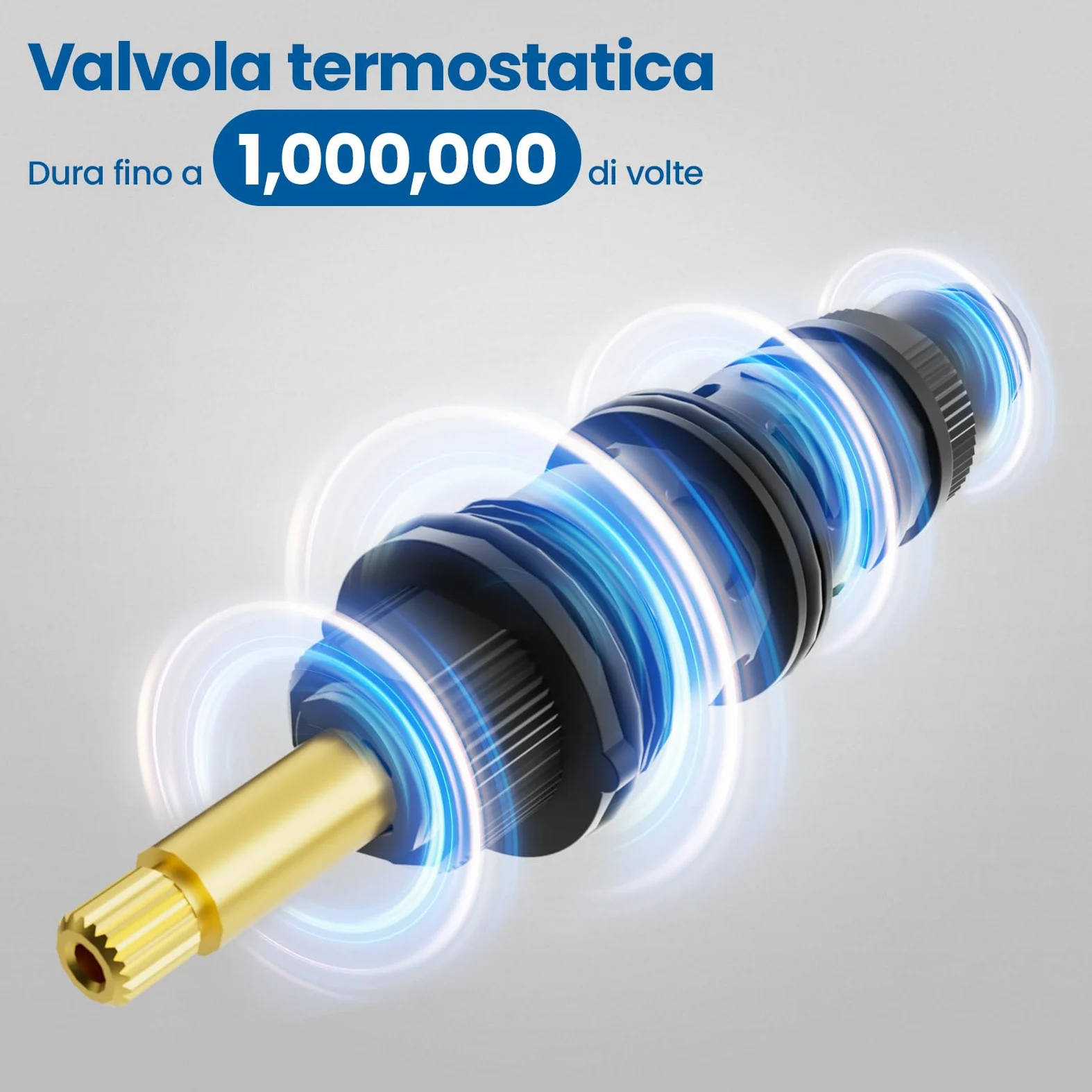 Auralum Miscelatore Doccia, Miscelatore Termostatico Doccia, Rubinetto Doccia da Muro con Controllo Costante Temperatura a 38℃, Miscelatore Doccia Esterno per Vasca da Bagno, con Deviatore Cromato