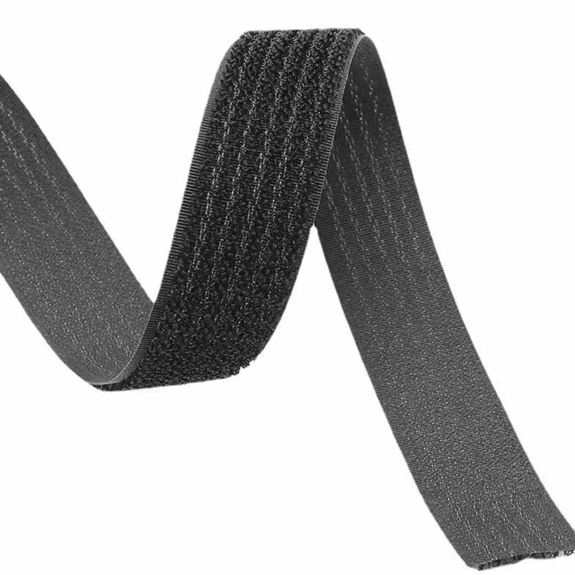 Fettuccia Nylon Resistente 10m con 50 Fibbie Chiusure Strappo Fascette Fermacavi Riutilizzabili Nero