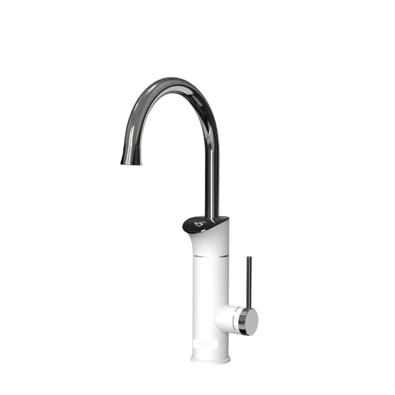Scaldabagno elettrico Rubinetto da cucina for acqua calda istantanea 2 in 1 Scaldabagno senza serbatoio Rubinetto for riscaldamento rubinetto elettrico(Szary)