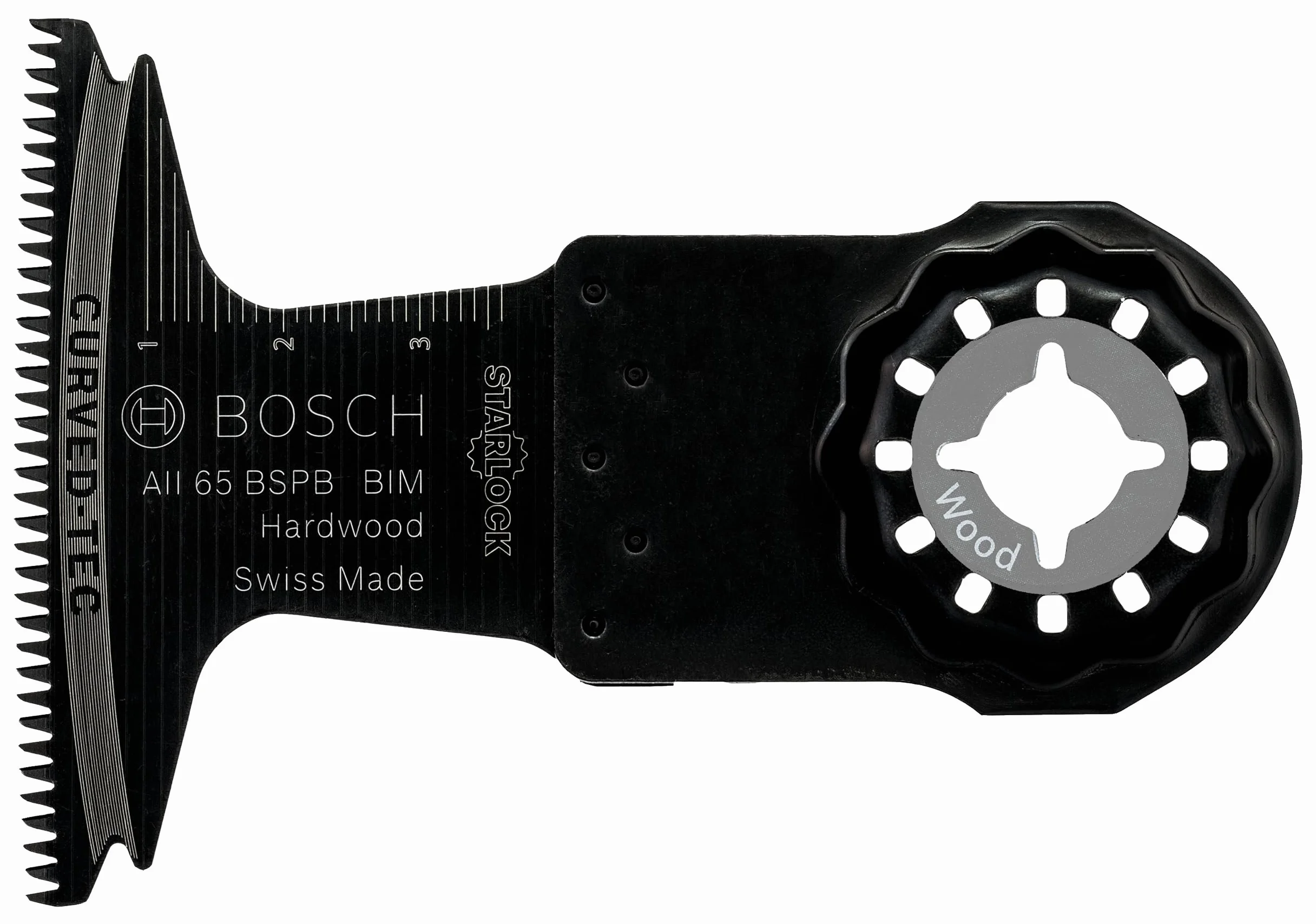 Bosch Home and Garden AII 65 BSPB Accessorio multiutensile Legno duro Curvo Nero