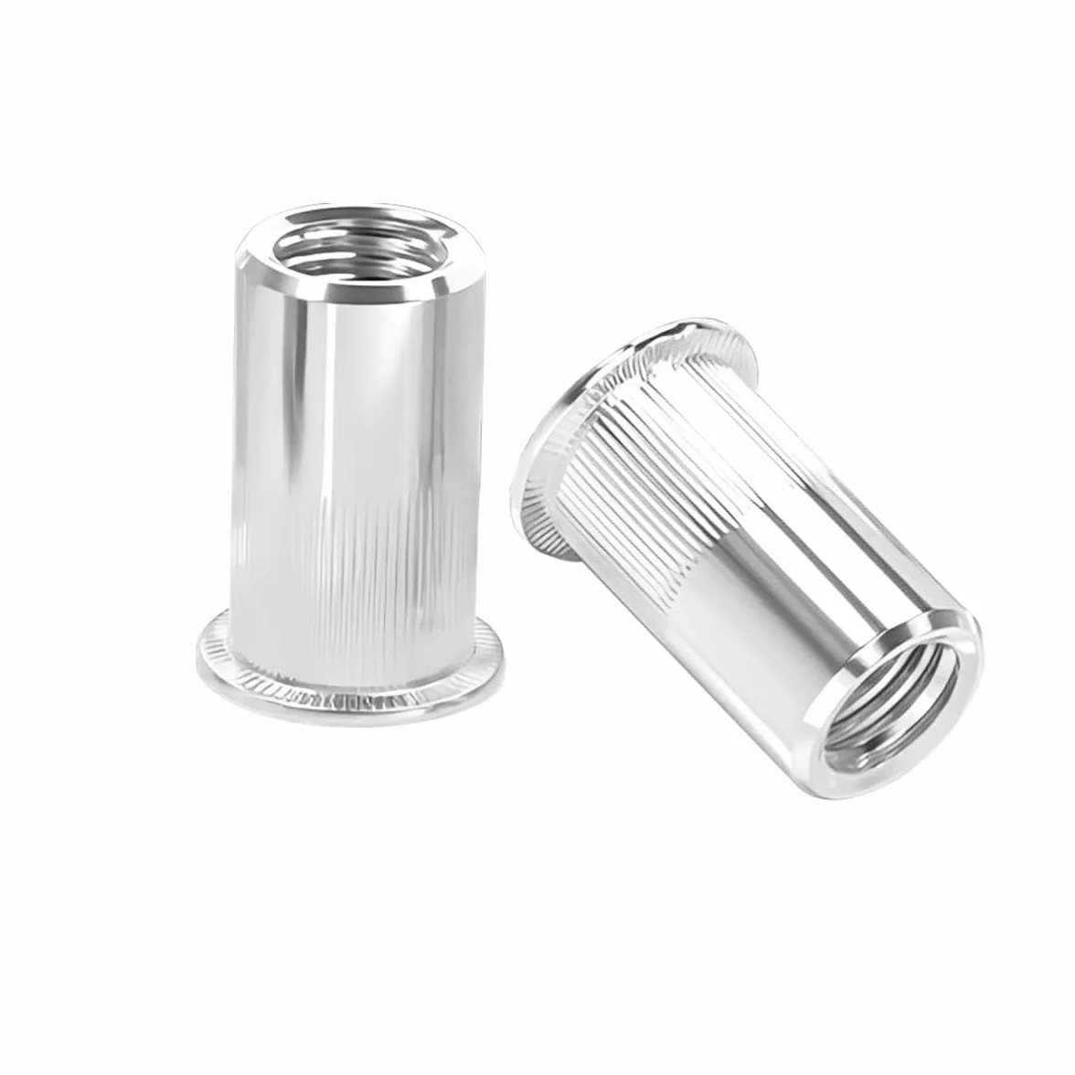 Qrity 50 Pezzi Rivetto a Testa Piatta in Acciaio Inossidabile M5 Dadi Rivetti