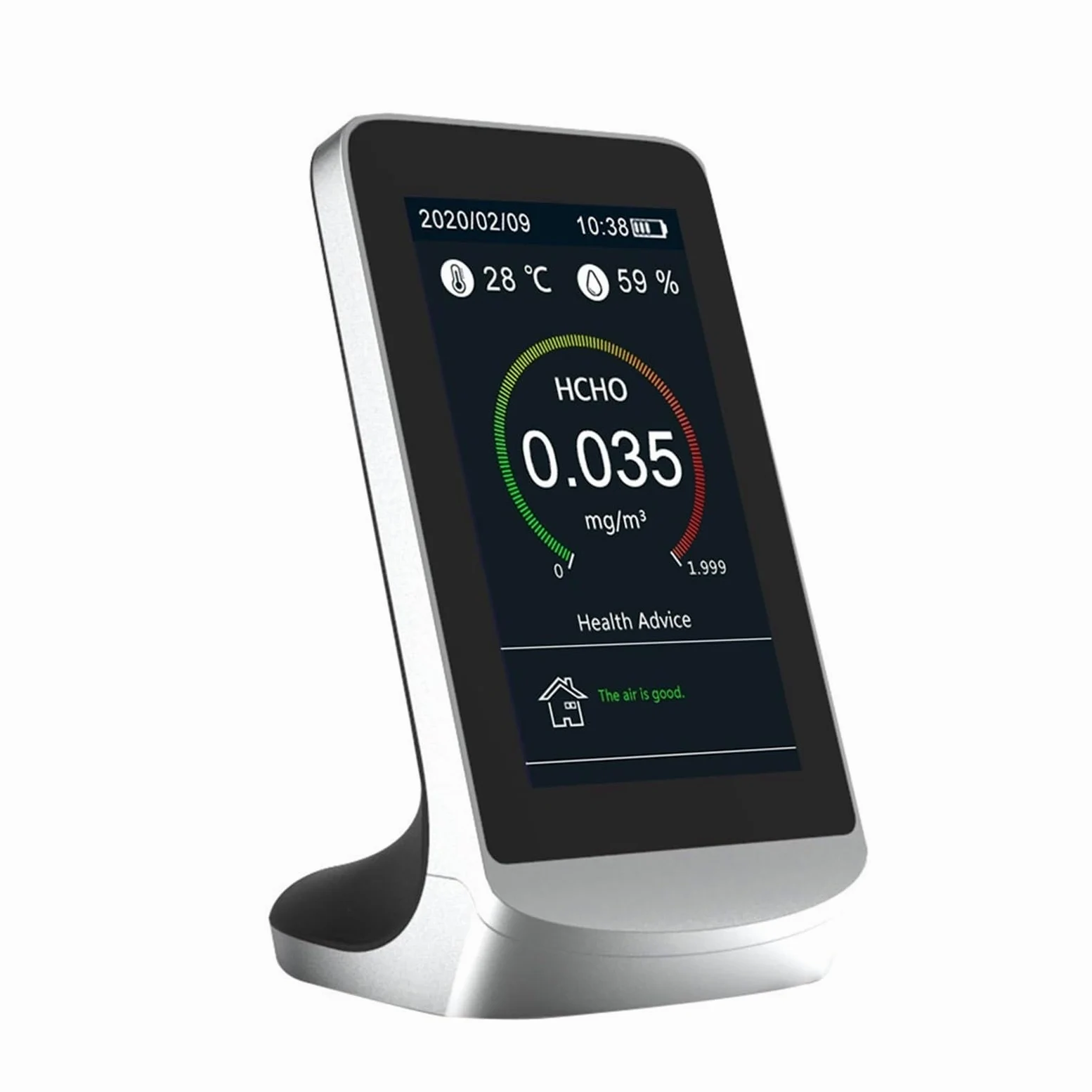 Misuratore di qualità del gas TVOC aria multifunzione for interni Analizzatore sensore anidride carbonica CO2 ad alta sensibilità Per cucina e camper
