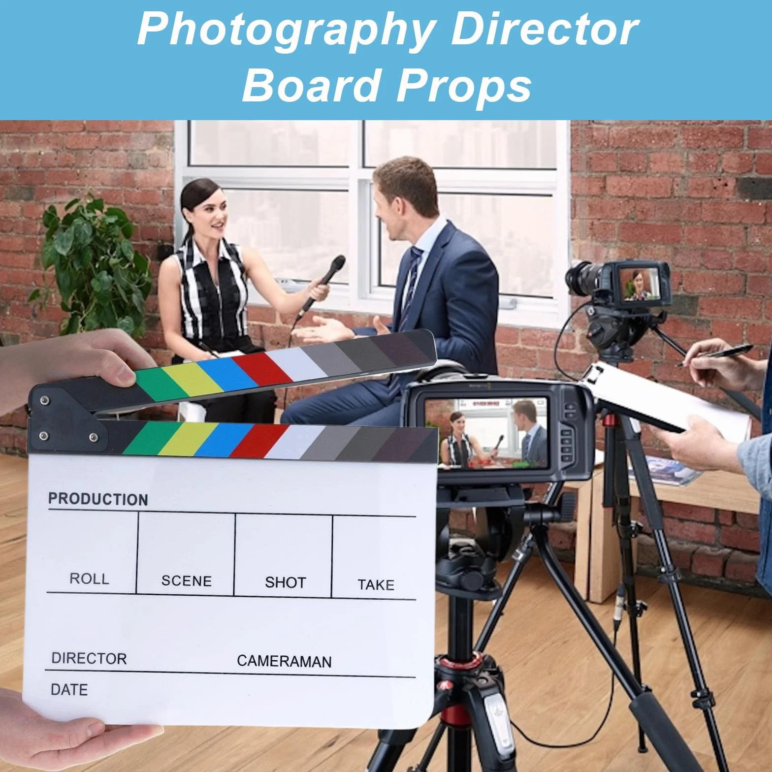 Ciak Cinematografico,Cinematografico di Film Clapper,30x25cm Acrilico Film Clapperboard,Regali per Cinefili,Cinema Gadget,Accessori Regista,Cinematografico per Programmi TV,Vlog