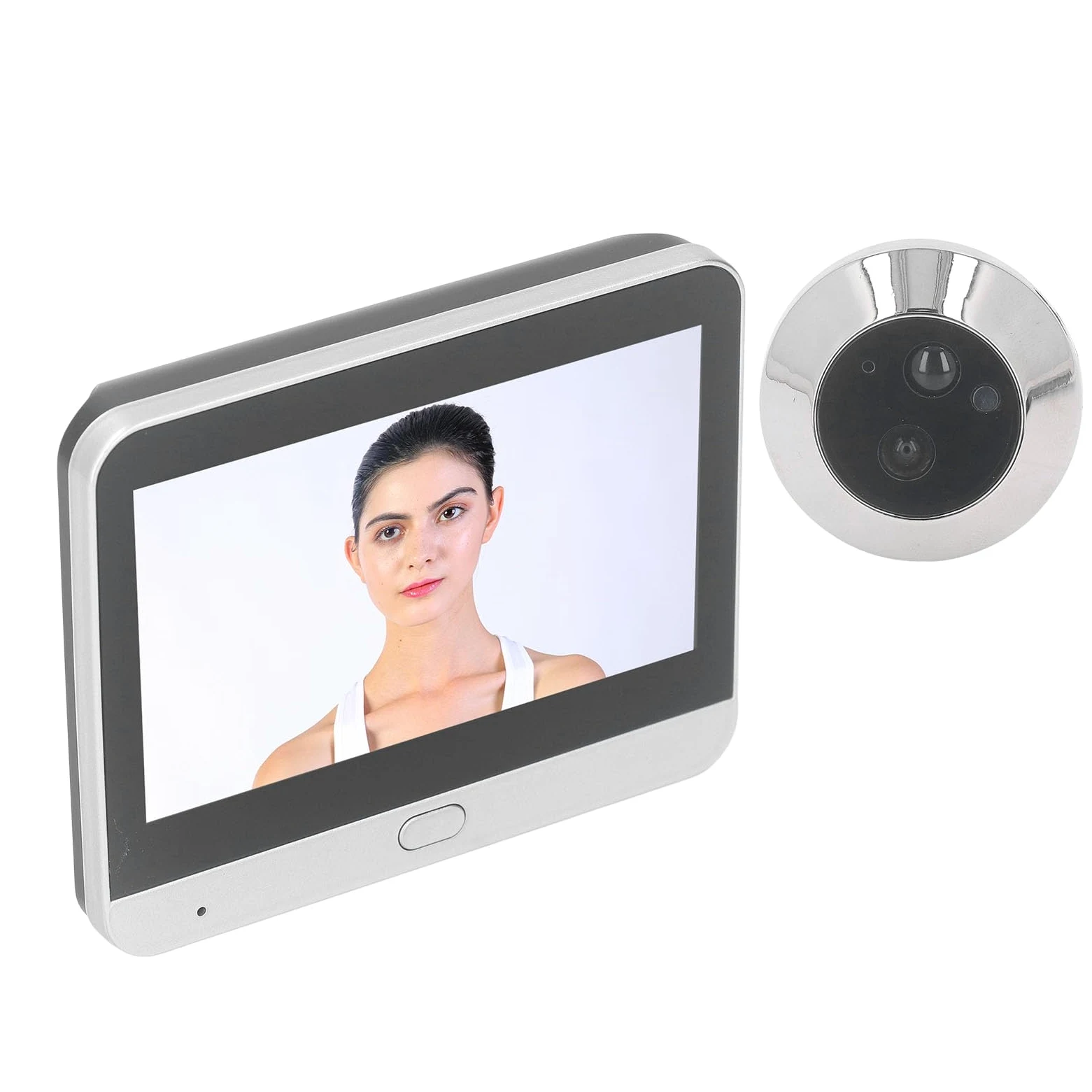 Videocamera Spioncino Wireless 1080P Visione Notturna Citofono Spioncino Digitale da 120 Gradi, Monitor a Colori da 4,3 Pollici per Immagini e Video AHD, Compatibile con, IOS