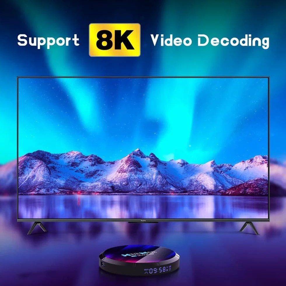 CHROX Android 13.0 TV Box, Set-Top Box RK3528 Quad-Core 64Bit Wifi6 Dual 2.4G/5.8G WiFi BT5.0 8K HDR10+ Ultra HD USB3.0 Smart Home Player,2gb+16gb