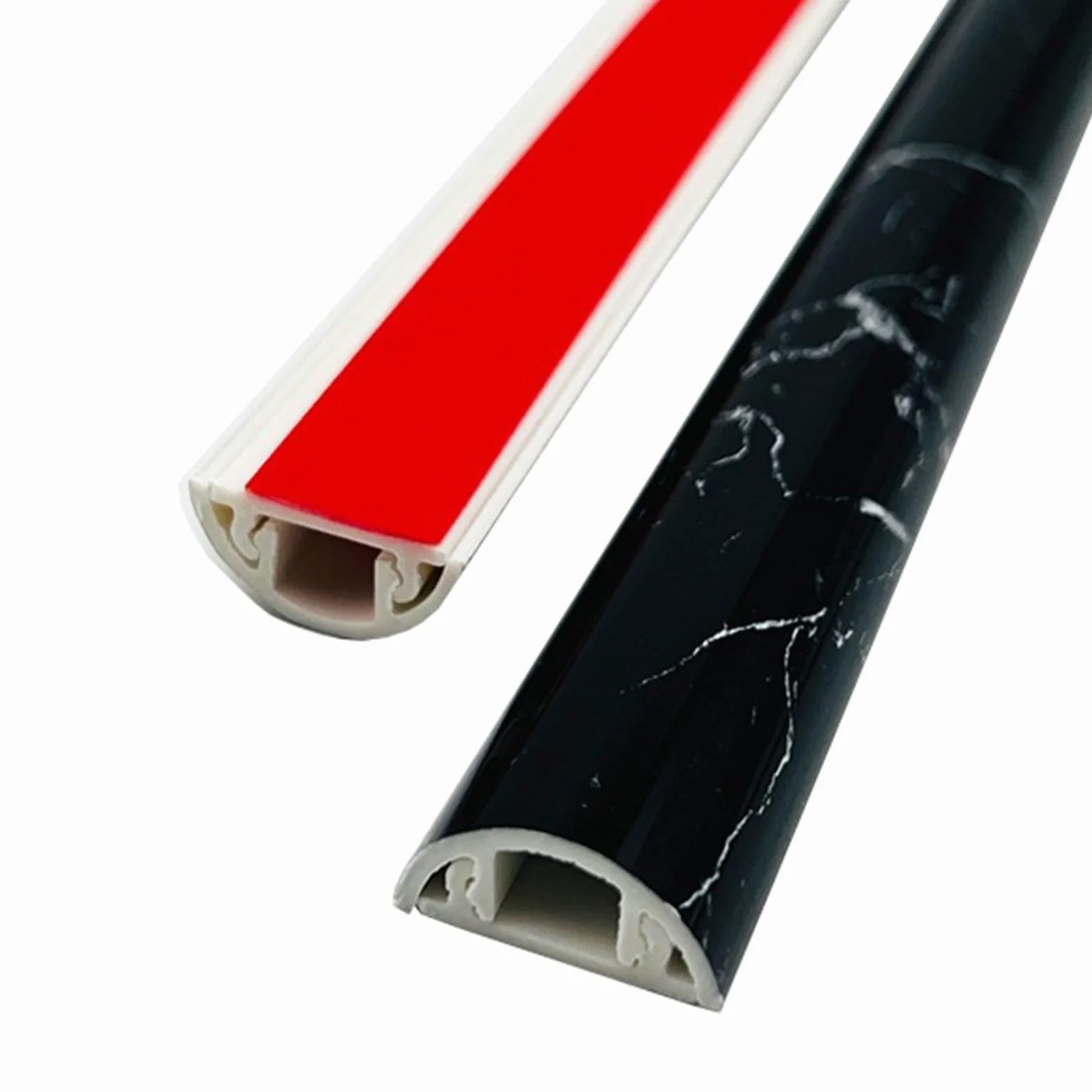 Passacavi Gestione dei cavi per canaline, Copricavo autoadesivo in PVC rigido a forma di mezzo tondo per contenere 1 cavo, Copri cavo di alimentazione Canale per cavi a pavimento (Color : Style 7, S