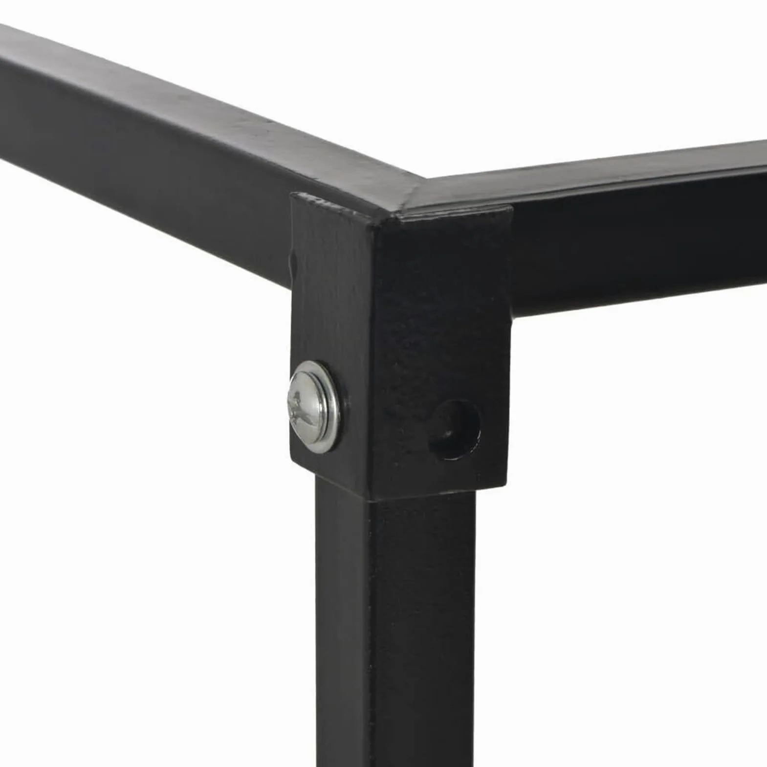 Portalegna con base nera 37x37x113 cm in acciaio, portalegna, scaffale portalegna, portalegna in metallo con ventilazione for esterni o interni, set portalegna