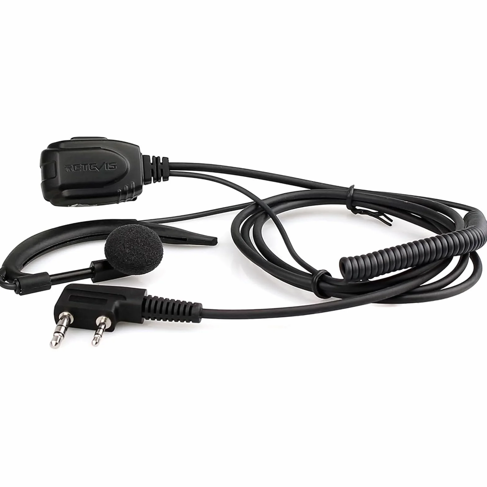 Retevis Walkie Talkie Auricolare, 2 pin Tipo-C Cuffia Compatibile con Walkie Talkie Baofeng UV-5R BF-88E BF-888s RT24 RT28 RT622 RT27 RT618 RT619 Kenwood Proster (1 pz)