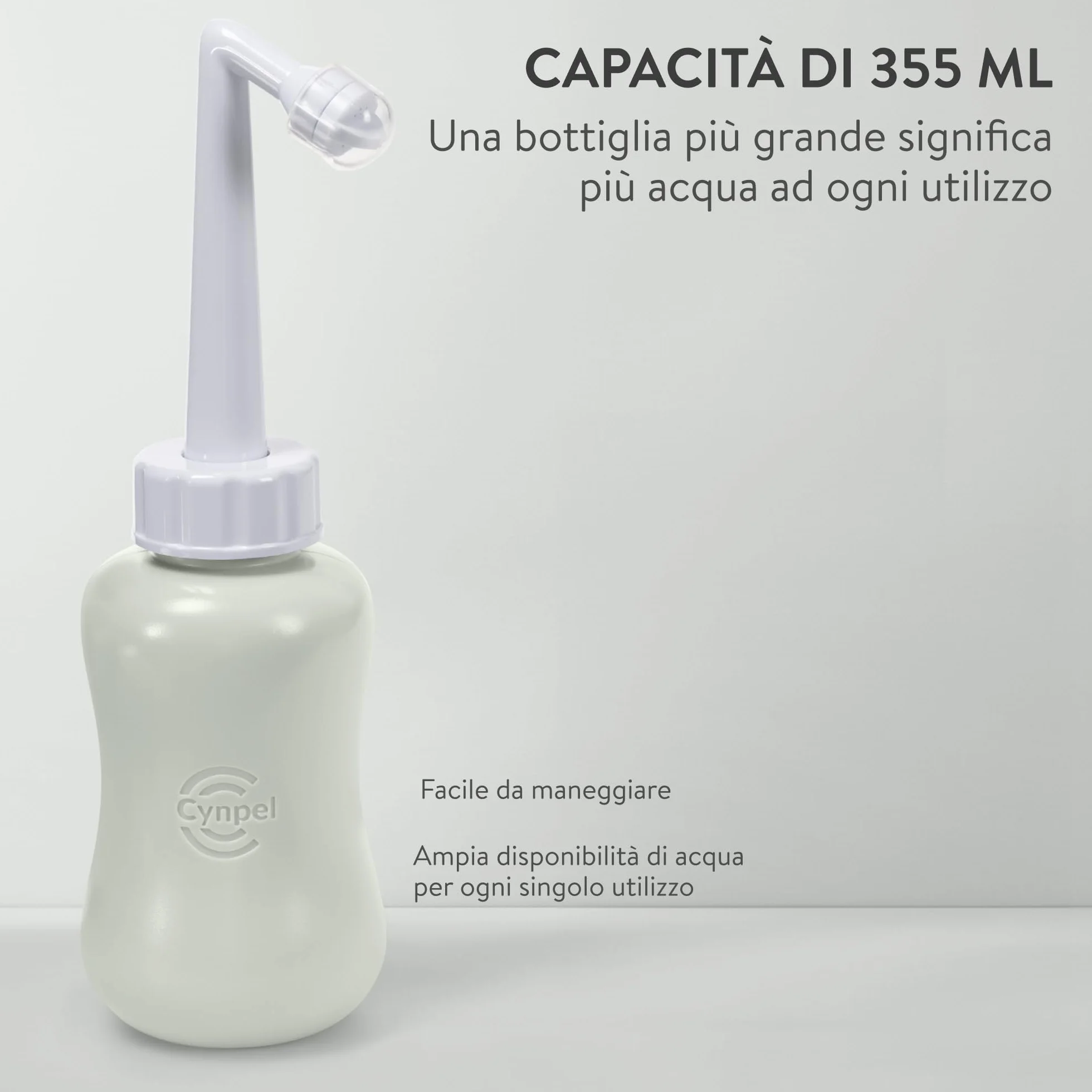 Cynpel Bidet Portatile Post Parto Pieghevole - Peri Bottle Emorroidi Antigoccia Grigio