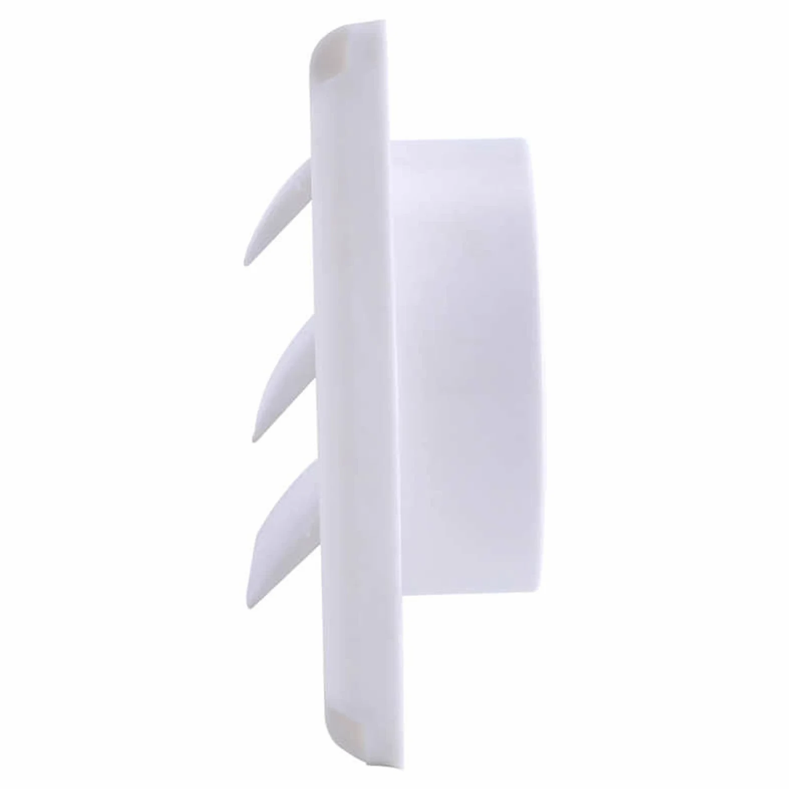 Griglia di ventilazione a parete in plastica | Bianco 15 cm o 20 cm 3 alette con zanzariera: for canalina a parete e aperture a soffitto(20cm)