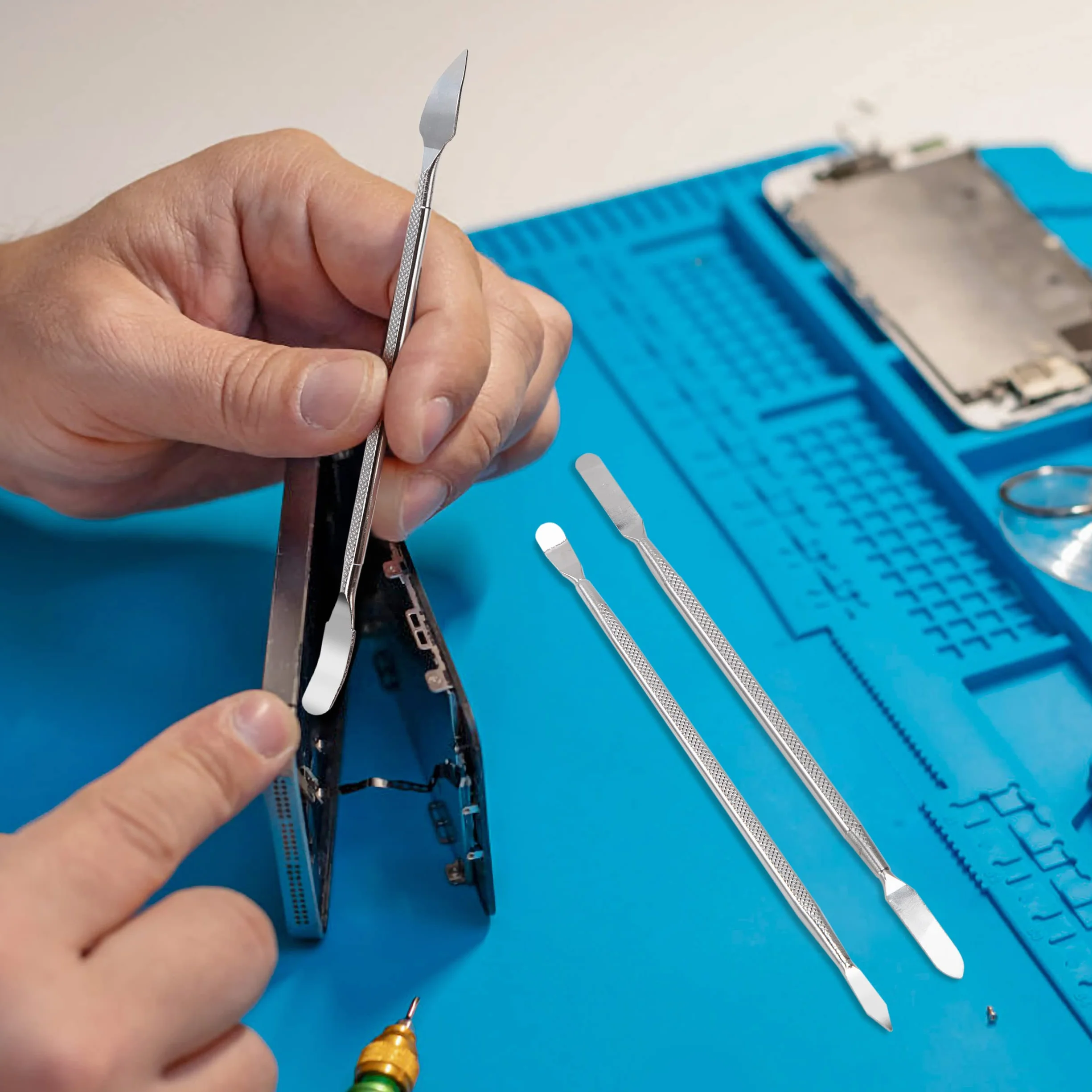 Set di Spudger in Metallo a Doppia Estremità per Tablet iPad Laptop Telefoni Cellulari