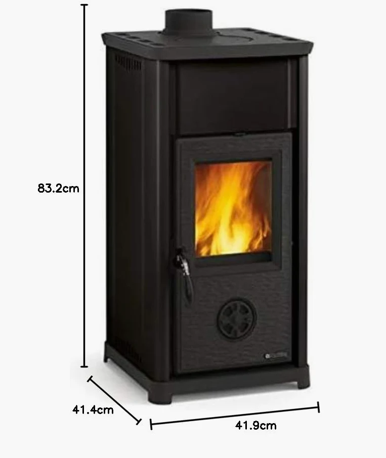 La Nordica Stufa a Legna Werkstattofen Tè Nero 6,6 Kw