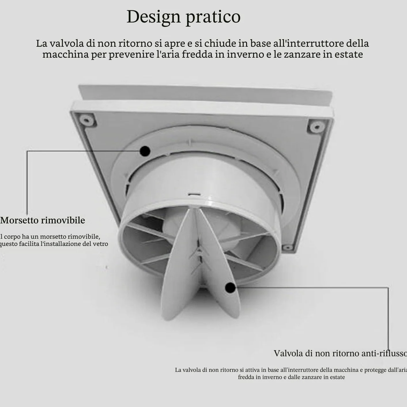 Aspiratore Bagno,Estrattore Aria con Valvola di Ritegno E Telecomando,190 M³/Ora Ventola Aspirazione,per Cucina,Toilette,Servizi Igienici, Garage,Calotta in ABS,B,4 Inches
