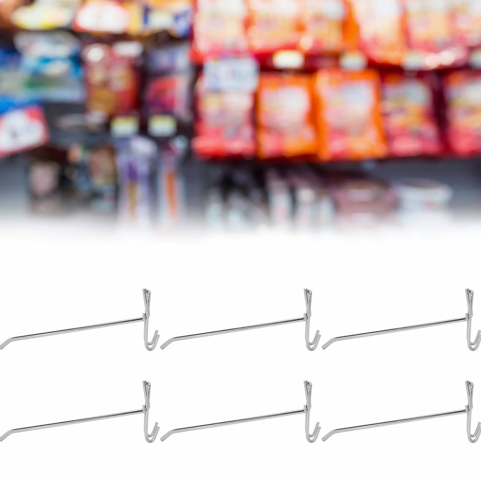 30 Pezzi Ganci per Pannello Forato, Gancio per Griglia per Scaffale in Metallo per Supermercato, Staffa da Parete per Griglia, Gancio per Visualizzazione per Pannello Forato (20cm)