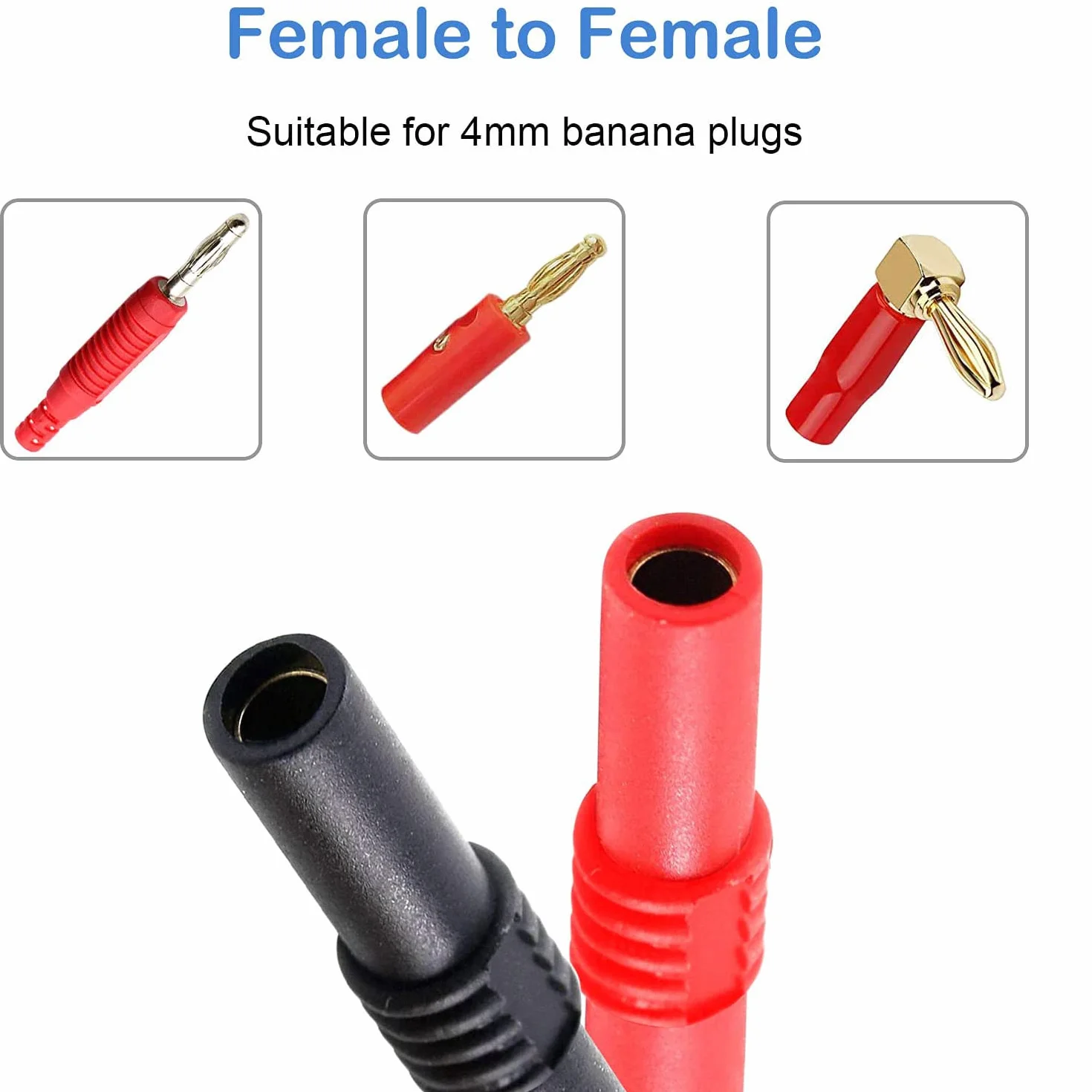 RUNCCI-YUN 12 Pz accoppiatore a Banana Isolato, Femmina a Femmina Doppia Banana Presa Elettronica connettore 4mm Spina a Banana collegare accoppiatore, Adattatore di Estensione Spina F-F