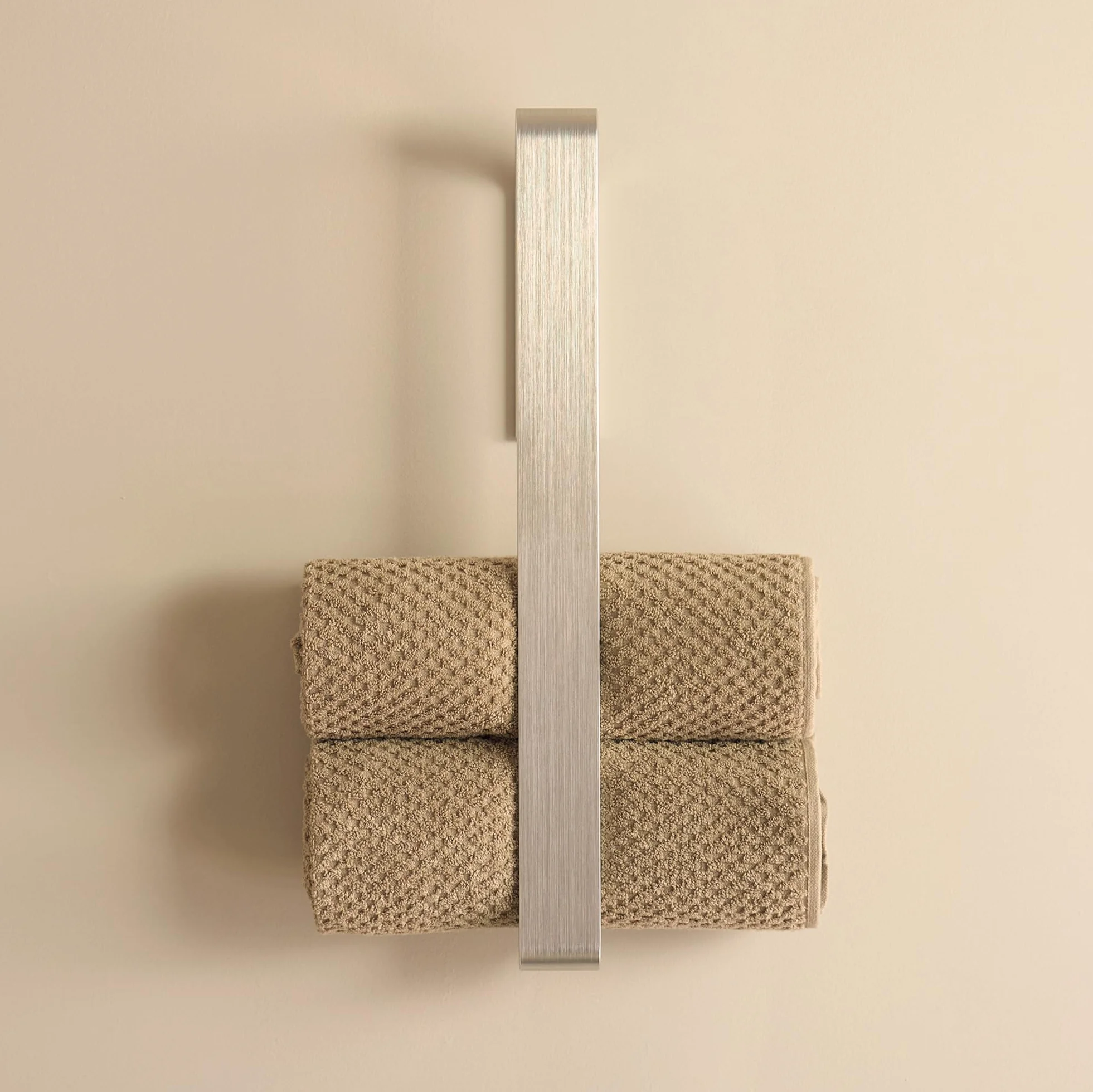 Designfabrik Porta asciugamani adesivo senza forare bagno moderno grigio argento