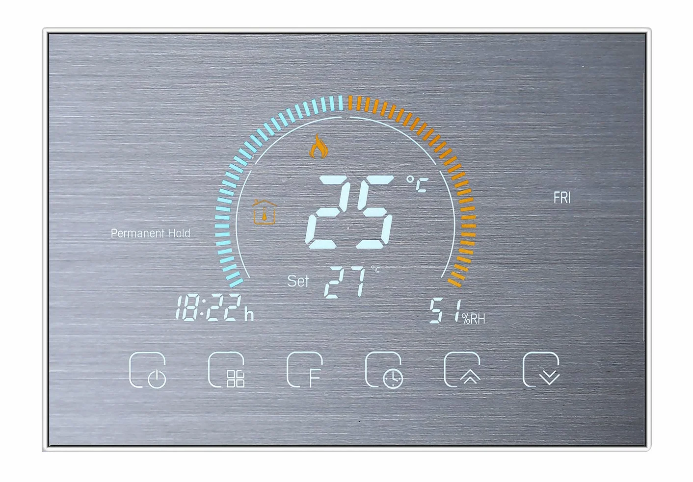 Termostato Acqua WiFi Programmabile, Display Meteo UV Umidità | Montaggio Parete 5A 95-245VAC, compatibile Alexa e Google Home, regolatore programmabile riscaldamento acqua
