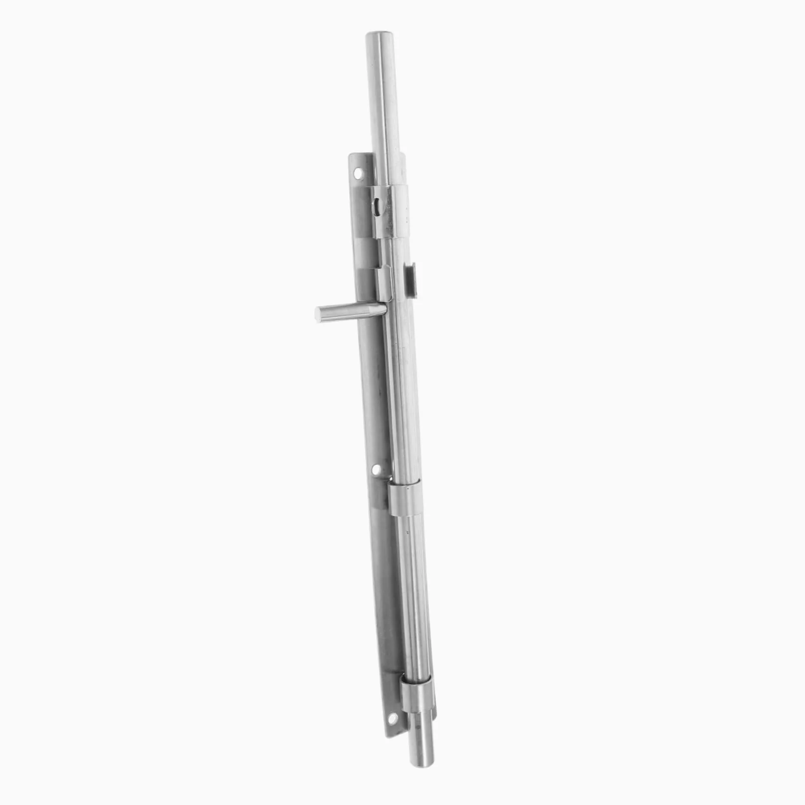 HOMSFOU Chiavistello Scorrevole in Acciaio Inox Da 45 Cm, Asta Di Caduta Per Cancello Fermo Scorrevole Antiruggine Per Porte Di Sicurezza e Cancelli Doppi, Serratura Per Porta a Pavimento Resistente