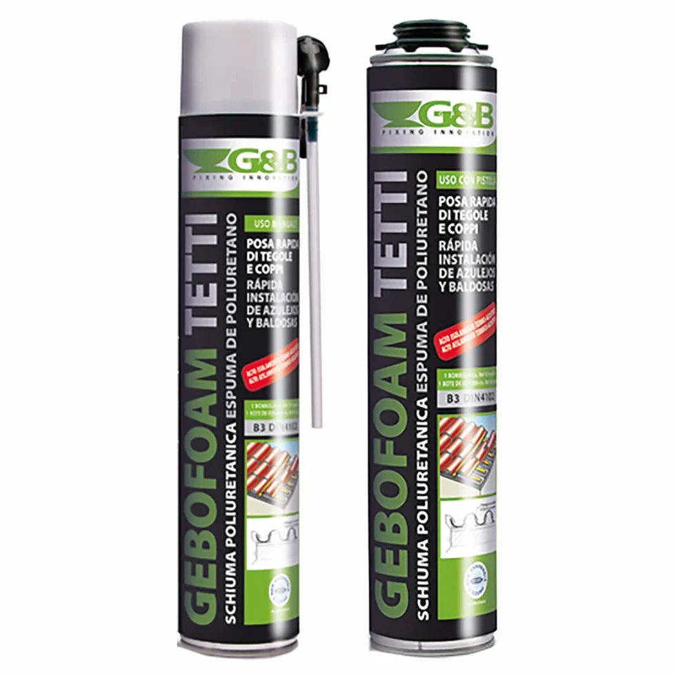 GEBOFOAM SCHIUMA POLIURETANICA TEGOLE E COPPI 750 ml tipo S manuale