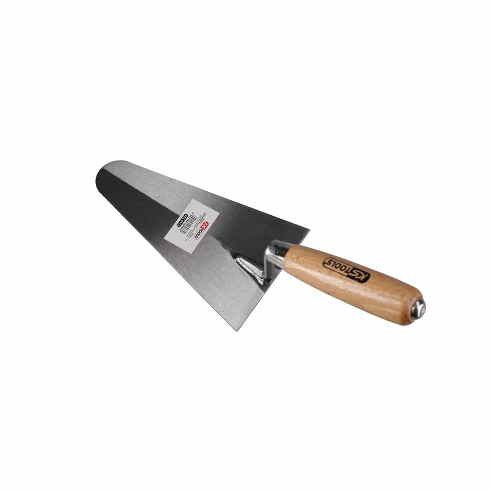KS Tools Cazzuola per Stuccatura 200 mm Tondo Impugnatura in Legno