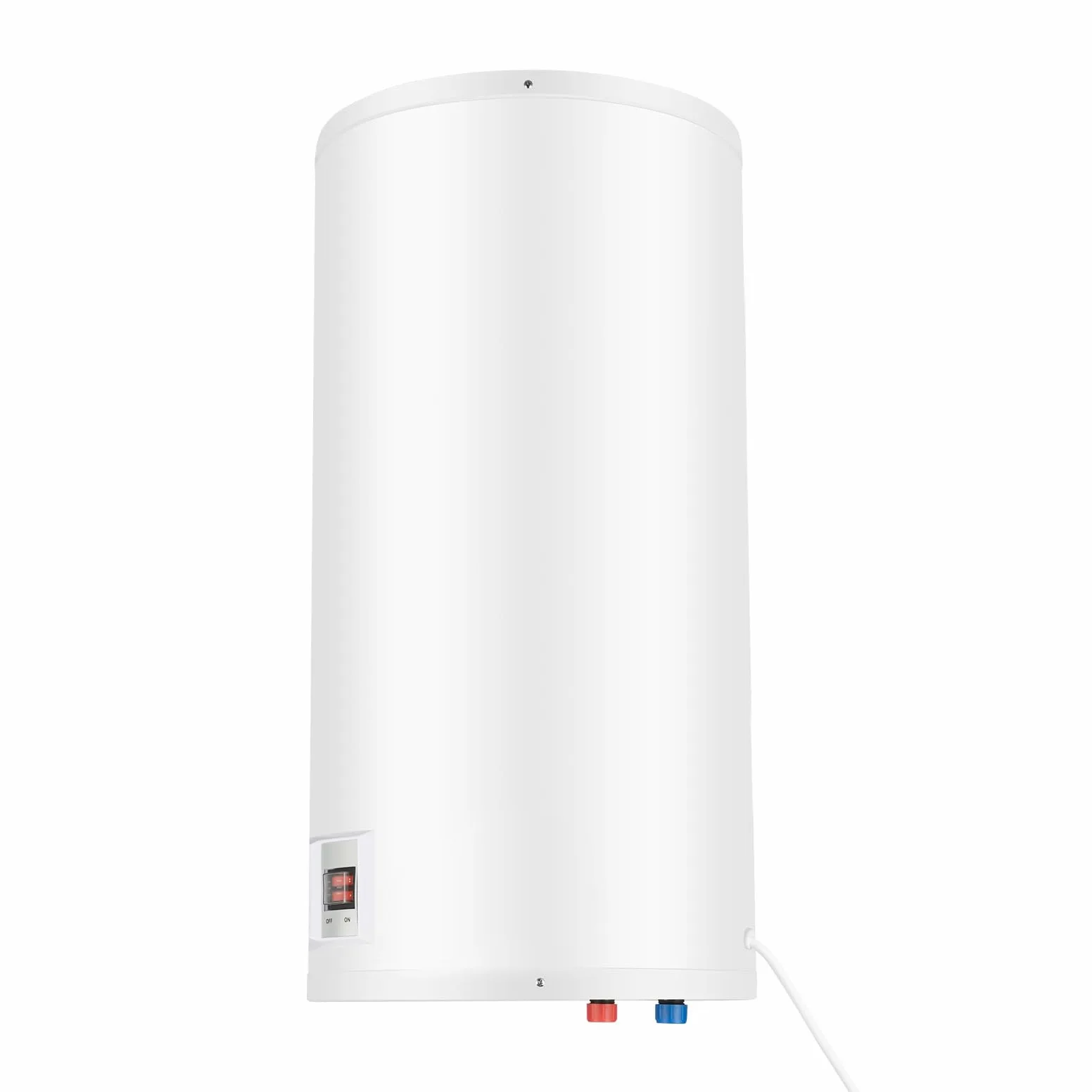 Scaldabagno elettrico 80 l, palloncino acqua calda da parete verticale inox, termostato 25-75 °C, grande capacità doccetta fornito, doccia cucina bagno, 2000 W, bianco 34 x 34 x 70 cm