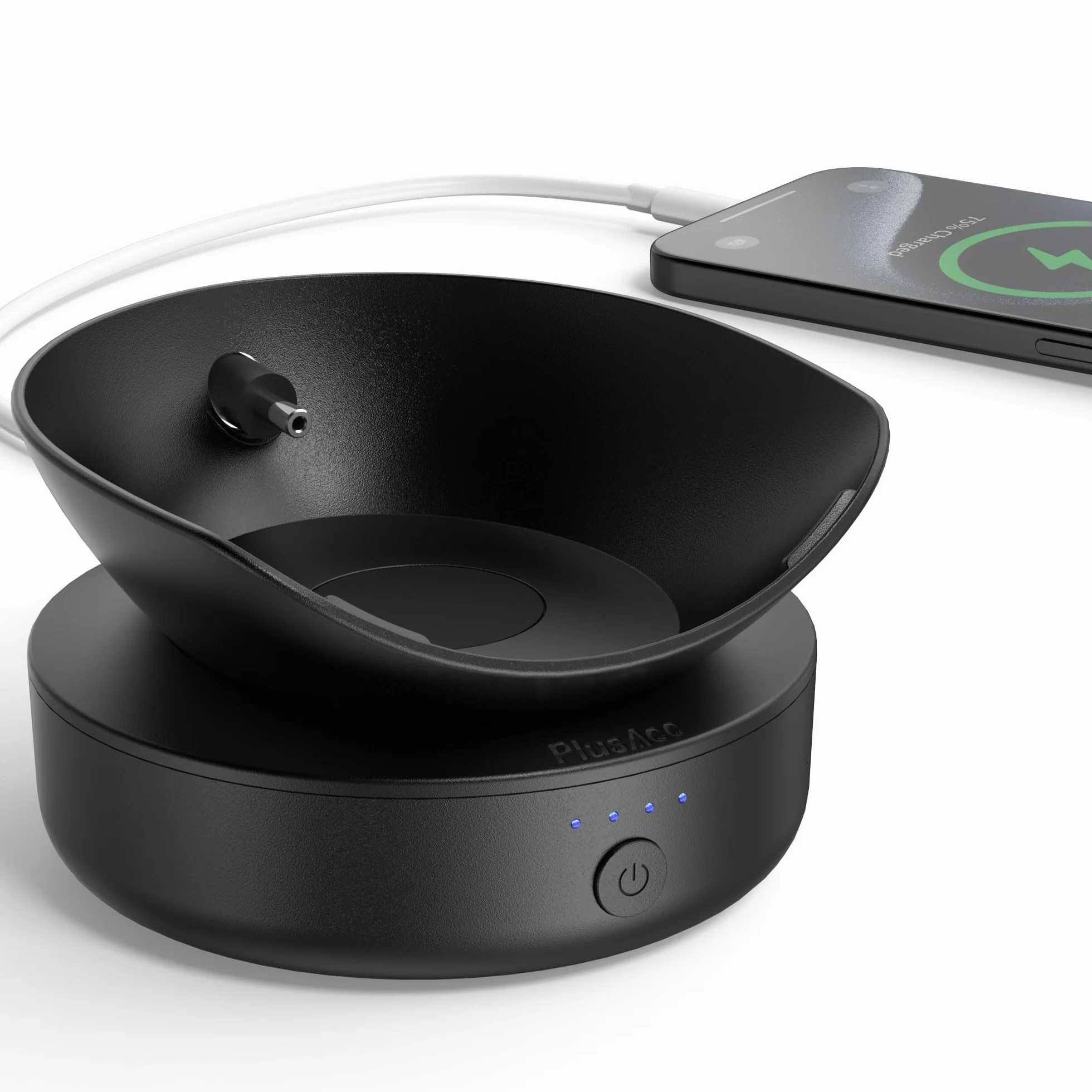 PlusAcc Batteria per Spot - Dock Ricarica Portatile con Porta di Uscita USB-C, Accessorio da Tavolo per iPhone e Spot (Spot Non Incluso) (Nero)