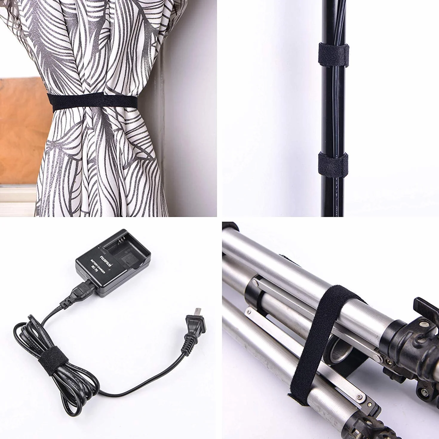 TEUVO 50mm x 5M Fascette Fermacavo Riutilizzabili per Cavi, Cable Management