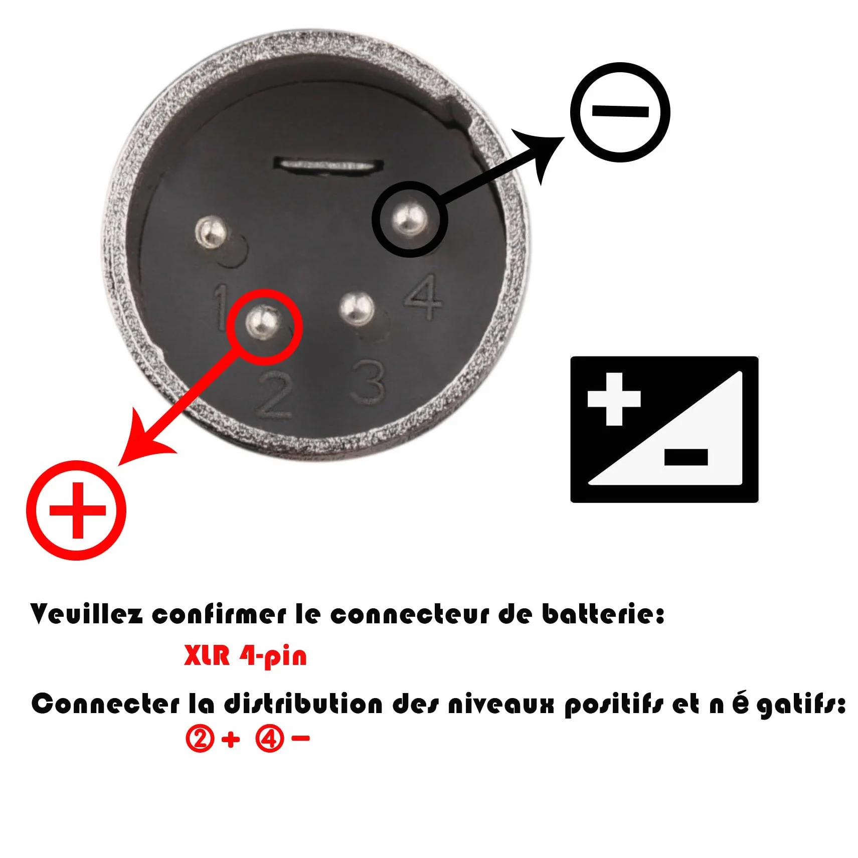 24V Caricabatterie Monopattino Elettrico Bici Batteria al Piombo Acido XLR 4Pin(2+,4-) per Sedia a rotelle Golf Cart