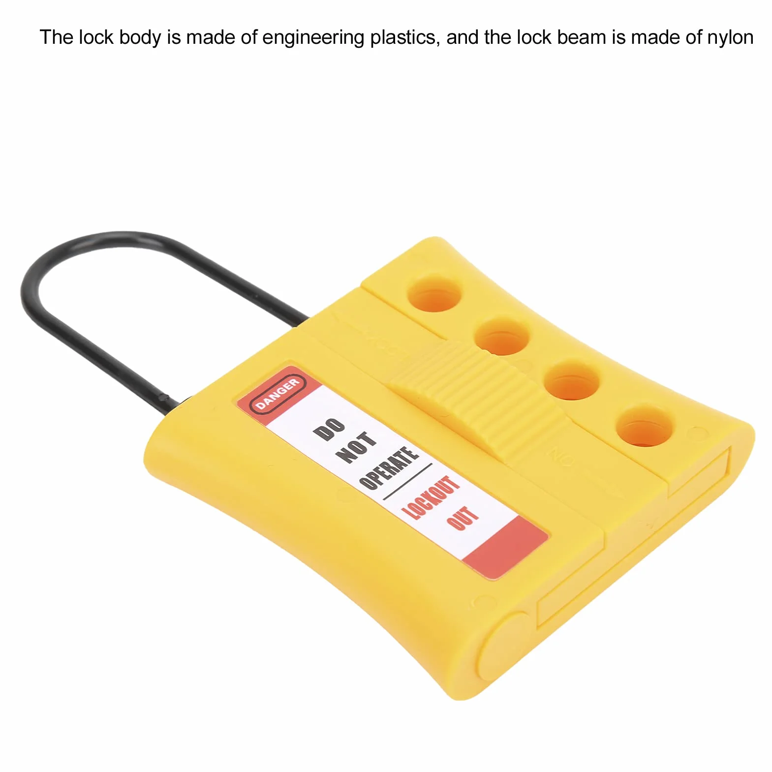 Lucchetto di Sicurezza in Nylon a 4 Fori Durevole 10 Pezzi 3 Mm per Isolamento Elettrico e Bloccaggio Adatto per Kit di Etichettatura per Blocco Elettrico
