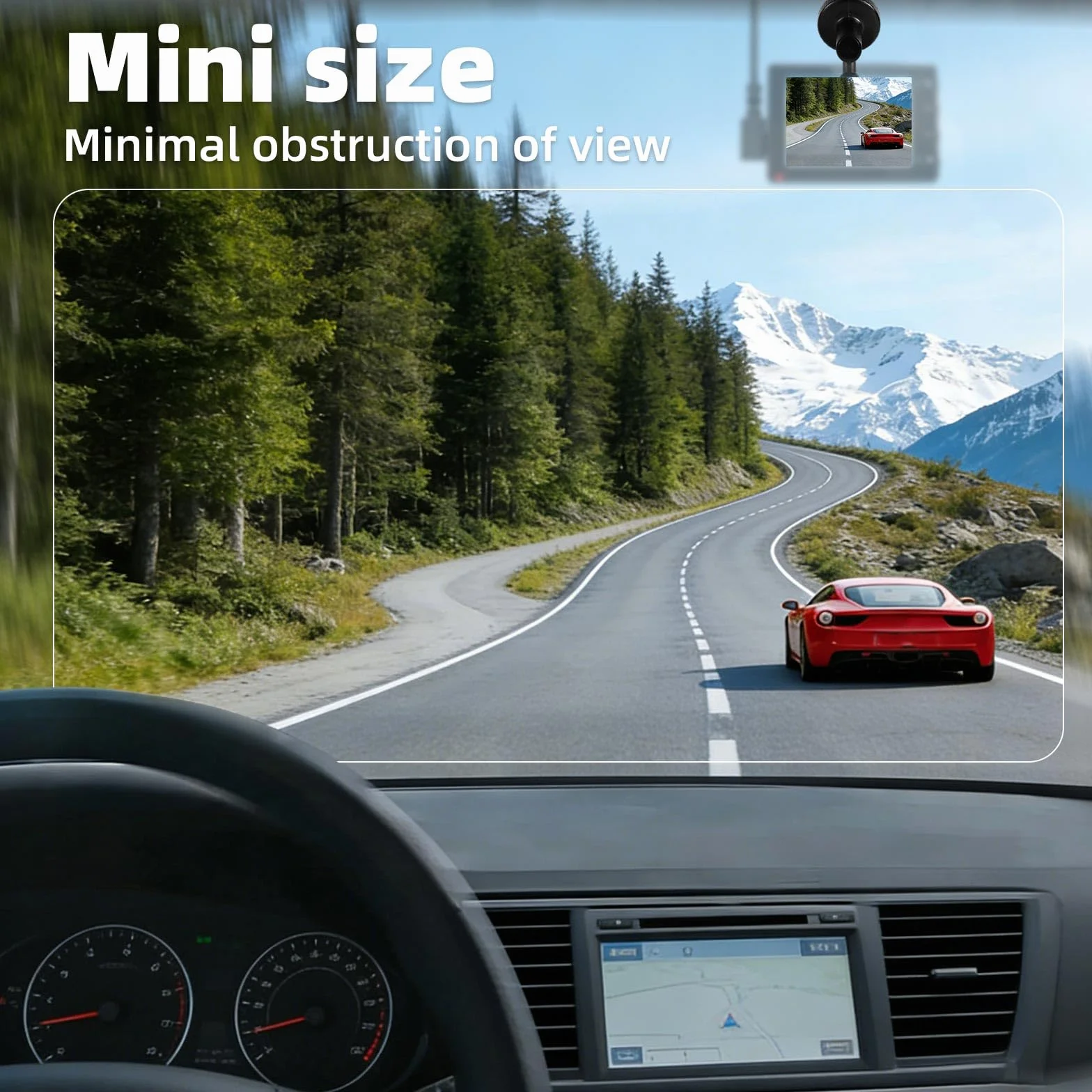 Supporto Magnetico per Dash Cam Compatibile con Mini 2/65W/66W/67W/55/56/57/45/46/47/Mini 3/Tandem/X110/X210/X310/Speak/Speak Plus, Supporto Dash Cam Auto Magnetico con 4 Piastre Metalliche(Nero)