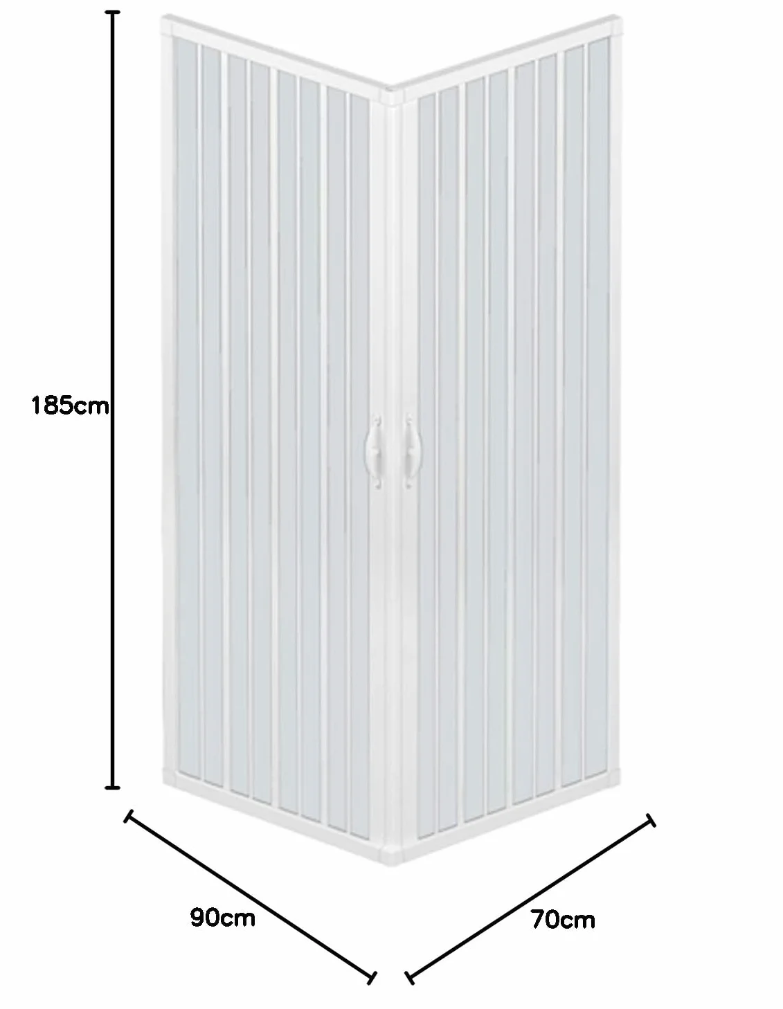 Box Doccia 70x90 PVC MOD. Acquario Apertura Centrale