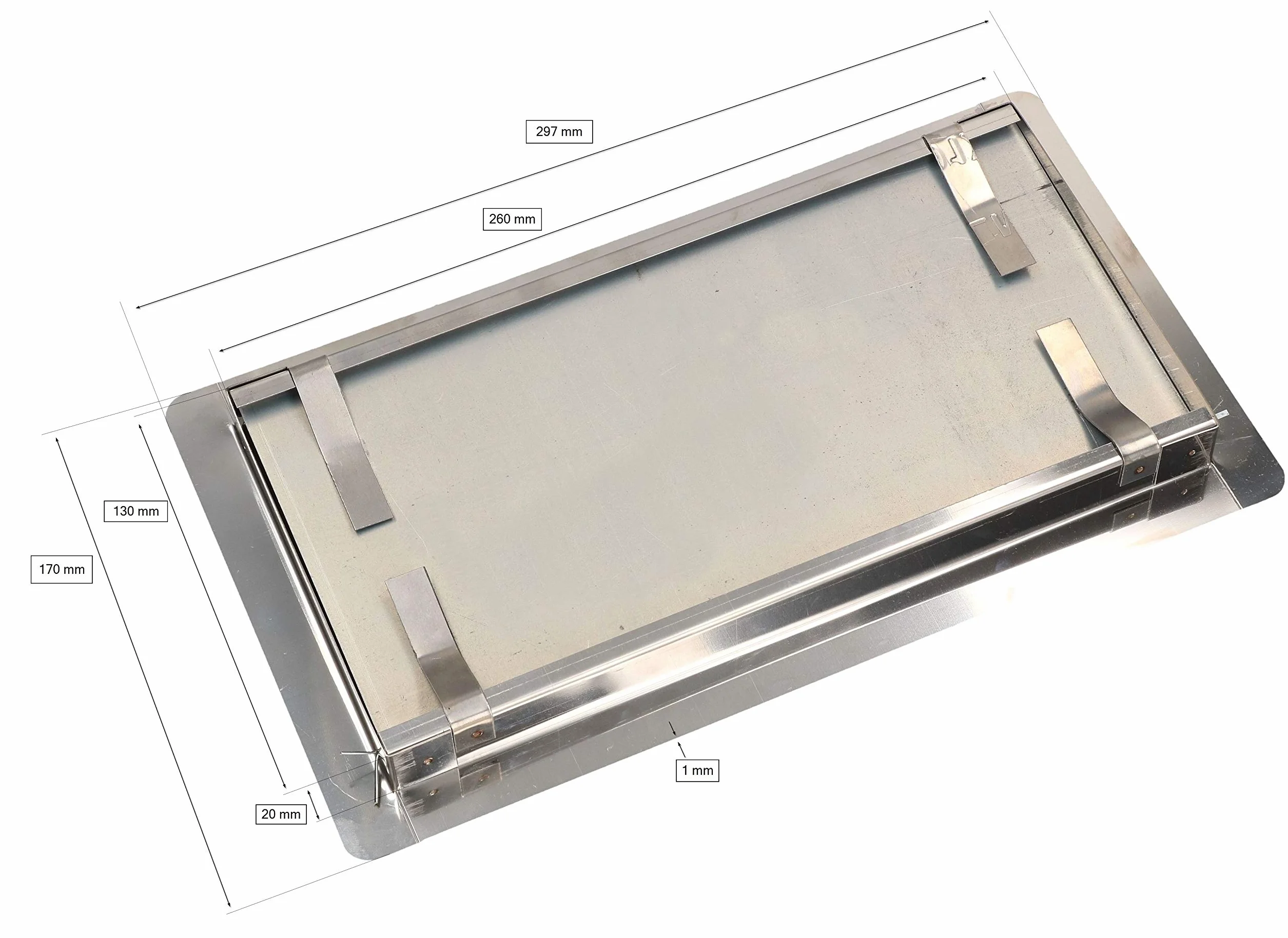 KOTARBAU® - Porta per camino, 13 x 26 cm, in acciaio inox, per ispezione e manutenzione
