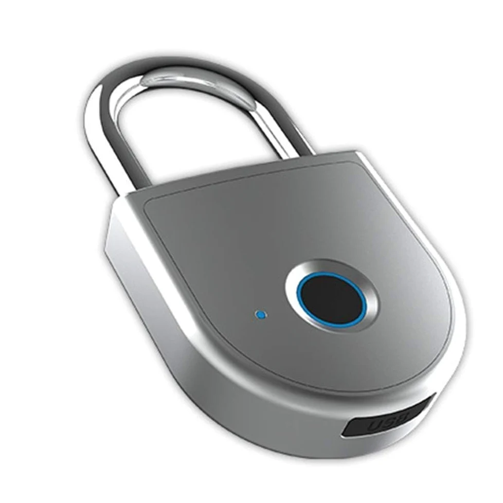 Lucchetto per impronte digitali Smart Touch Lock Metallo impermeabile Antifurto Int Keyless per armadietto palestra, serratura armadietto scuola, zaino, valigia, bagaglio da viaggio