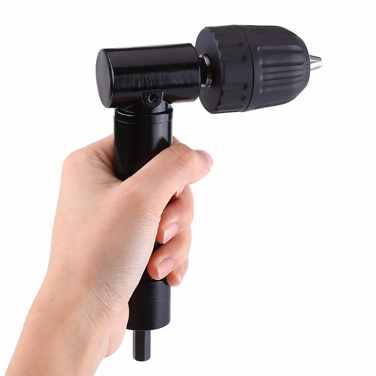 Angolo Retto Curva di Estensione Mandrino,90 Gradi Trapano Lega di alluminio Albero da 8mm Adattatore per trapano ad angolo retto per Trapano a Pistola Elettrico