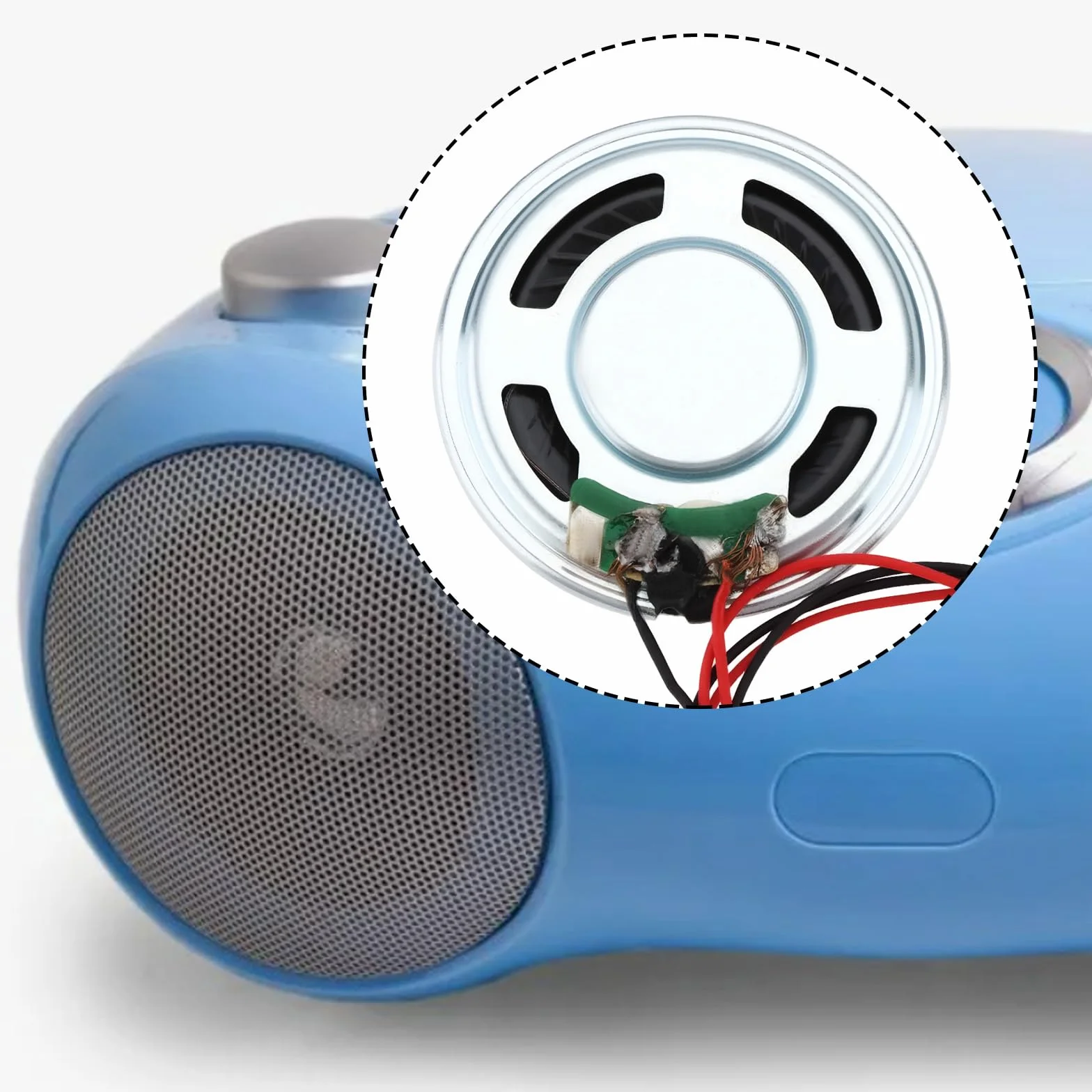 4 Mini Altoparlanti Da 36 Mm 8? 0,5 W Con Cavo Da 10 Cm Per MP3 Campanelli Allarmi Giocattoli
