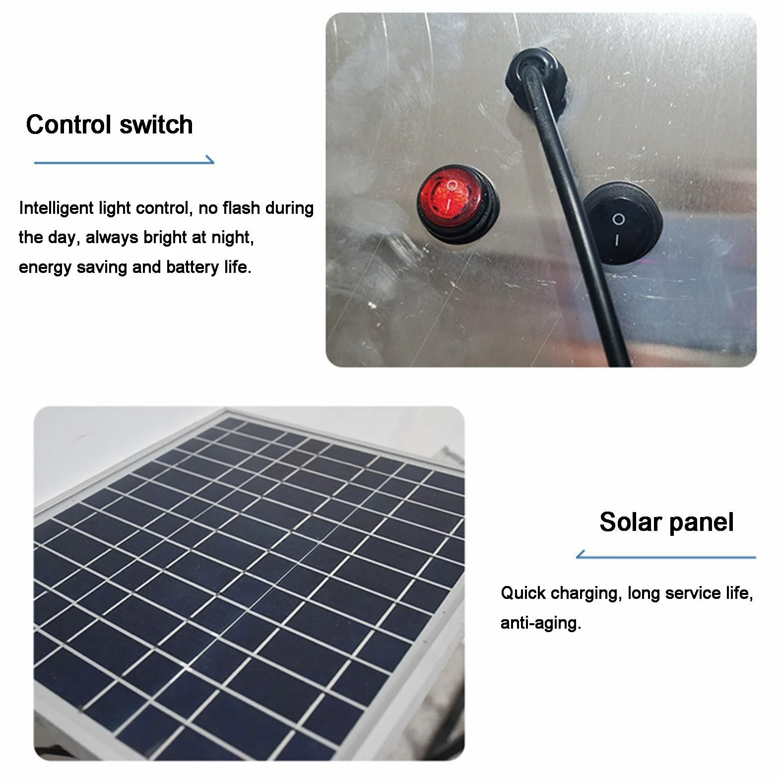 Segnale stradale solare "No Entry"-Illuminazione a LED Segnale di sicurezza con pellicola riflettente rotonda in alluminio Segnale "No Entry" per area chiusa(60cm/23.6in)