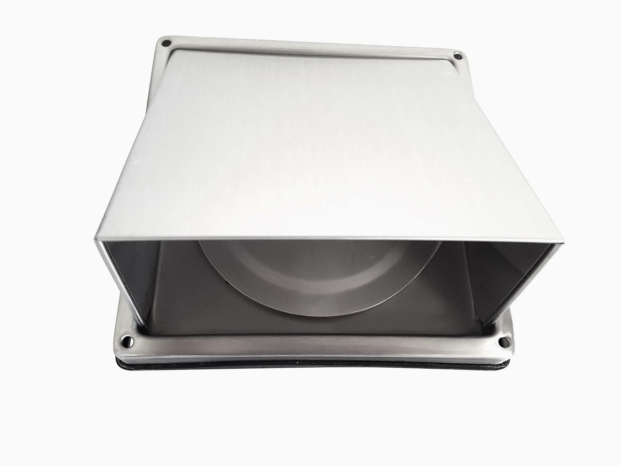 Griglia parapioggia di ventilazione rettangolare, 100 x 125 x 150 mm, in acciaio inox V2A, Argento, .