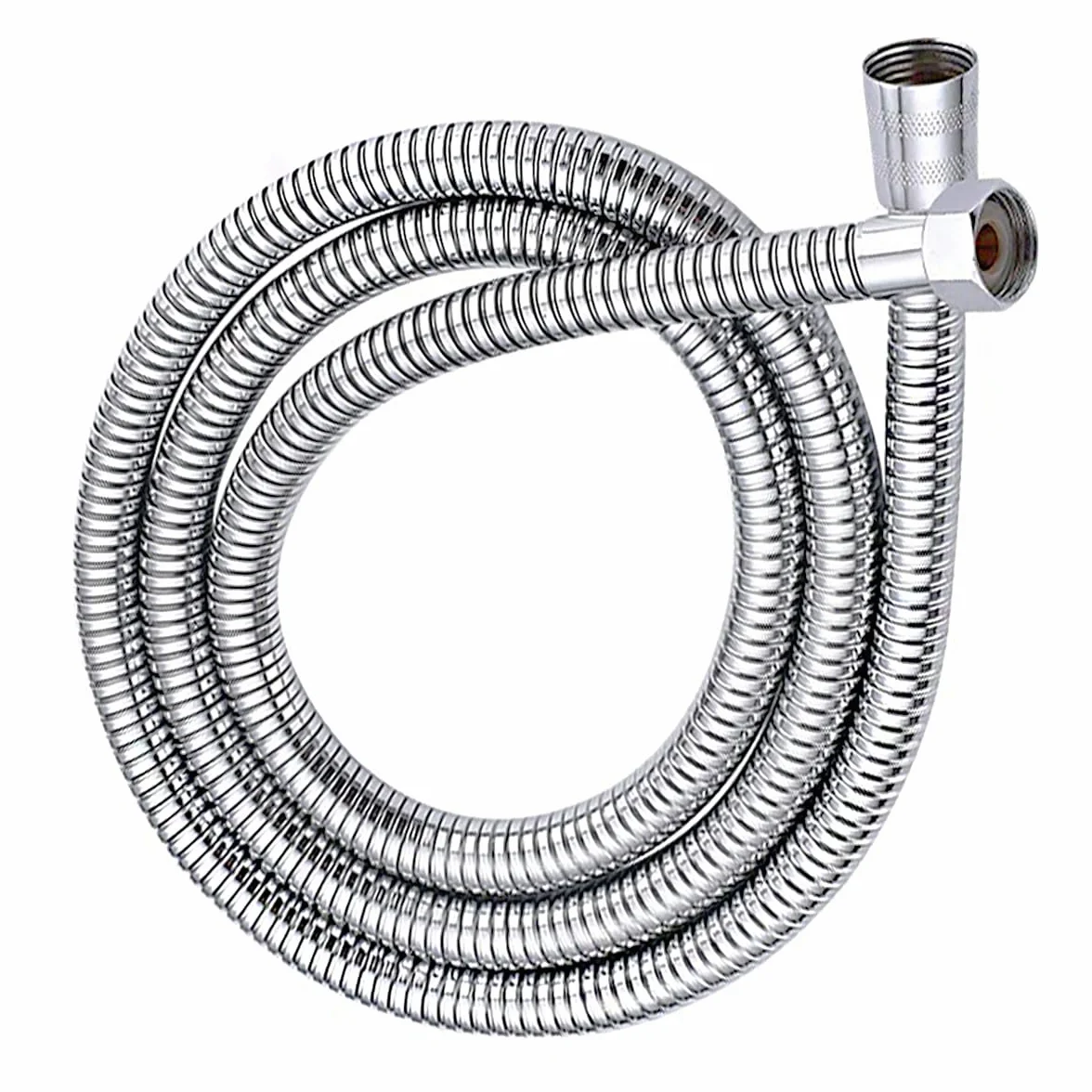 Tubo Doccia 250 cm Acciaio Inox Universale Antitorsione Flessibile 2.5 Metri con Connettori in Ottone e Guarnizioni Integrate