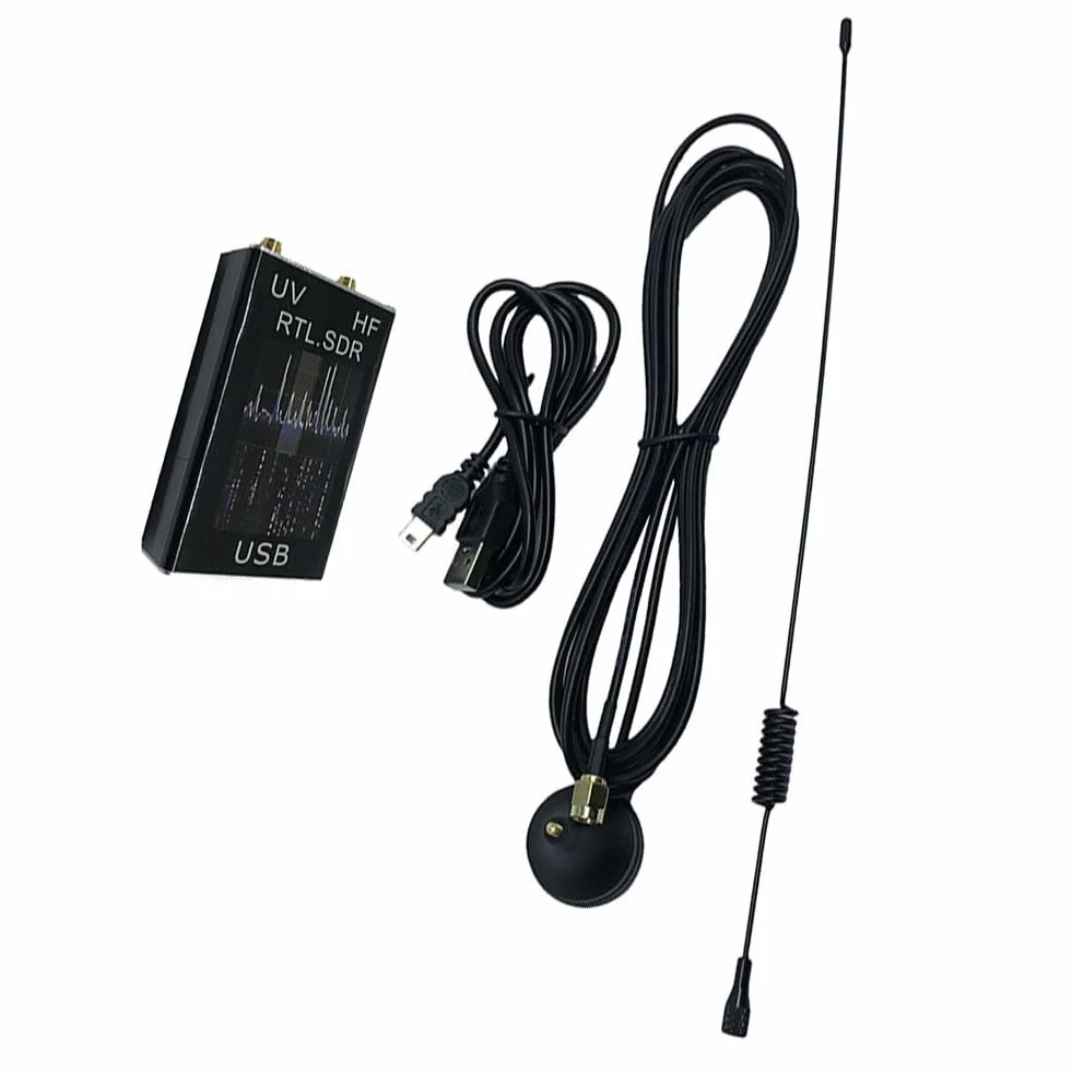 RTL- Ricevitore sintonizzatore USB con chipset R820T2 e RTL2832U, 100 kHz a 1,7 GHz HF VHF UHF analizzatore di spettro per prosciutto, onde corte, NOAA, FM