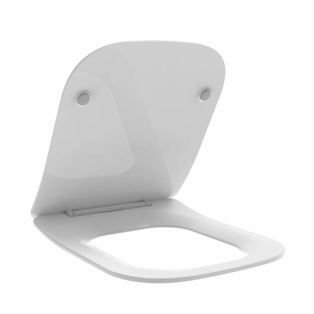 Kiamami Valentina - Copriwater quadrato in termoindurente slim con chiusura rallentata