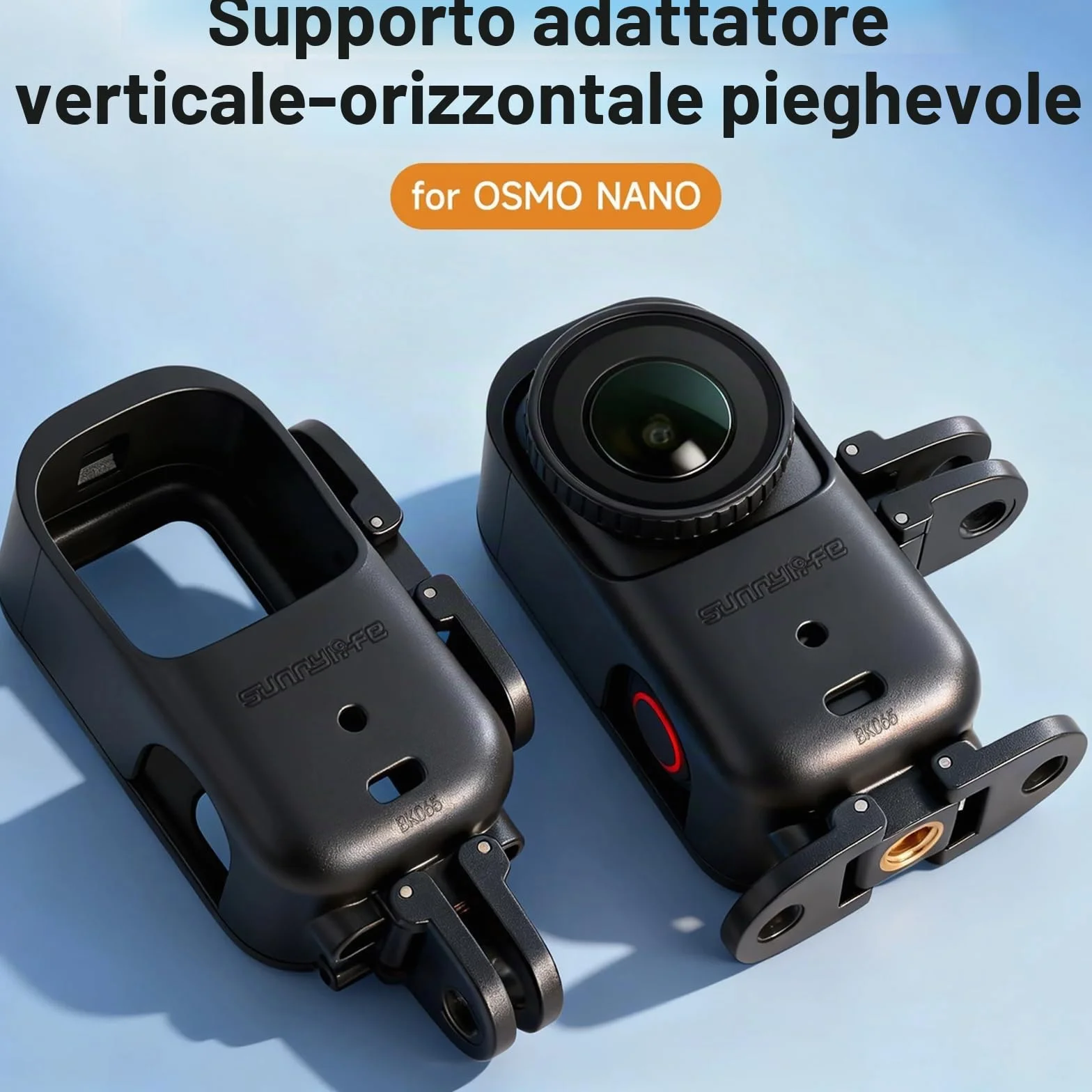 Telaio protettivo Gabbia Plastica per DJI Osmo Nano, Verticale-Orizzontale Adattatore Supporto Espansione Staffa Accessori per DJI Osmo Nano per treppiede/bastone selfie/zaino bicicletta clip