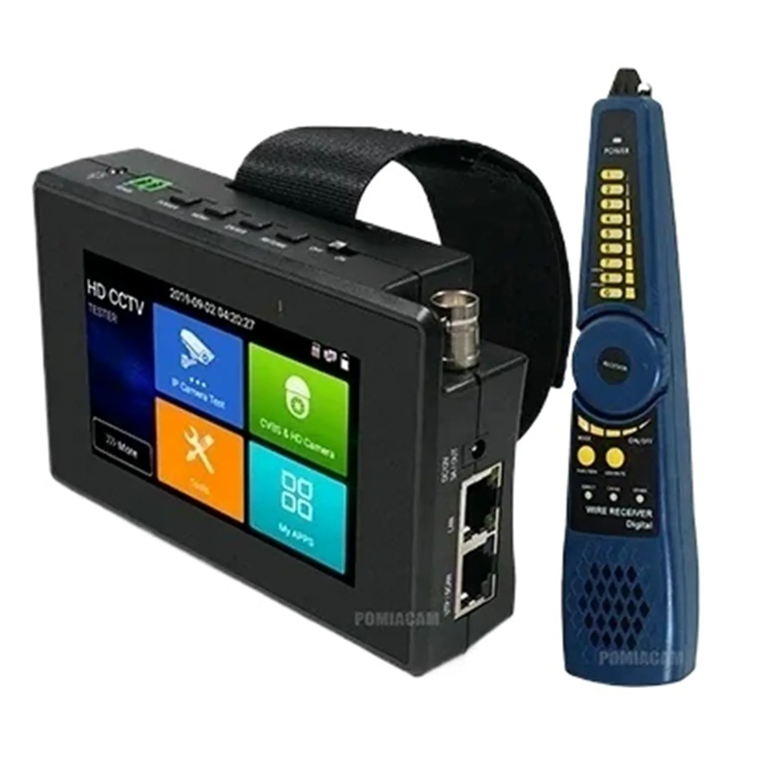 Tester CCTV, Tester CCTV IPC1800SN analogico 4 pollici 5 in 1 8MP TVI AHD CVI e tester telecamera IP 4K H.265 con monitor POE/IP tracciante cavi
