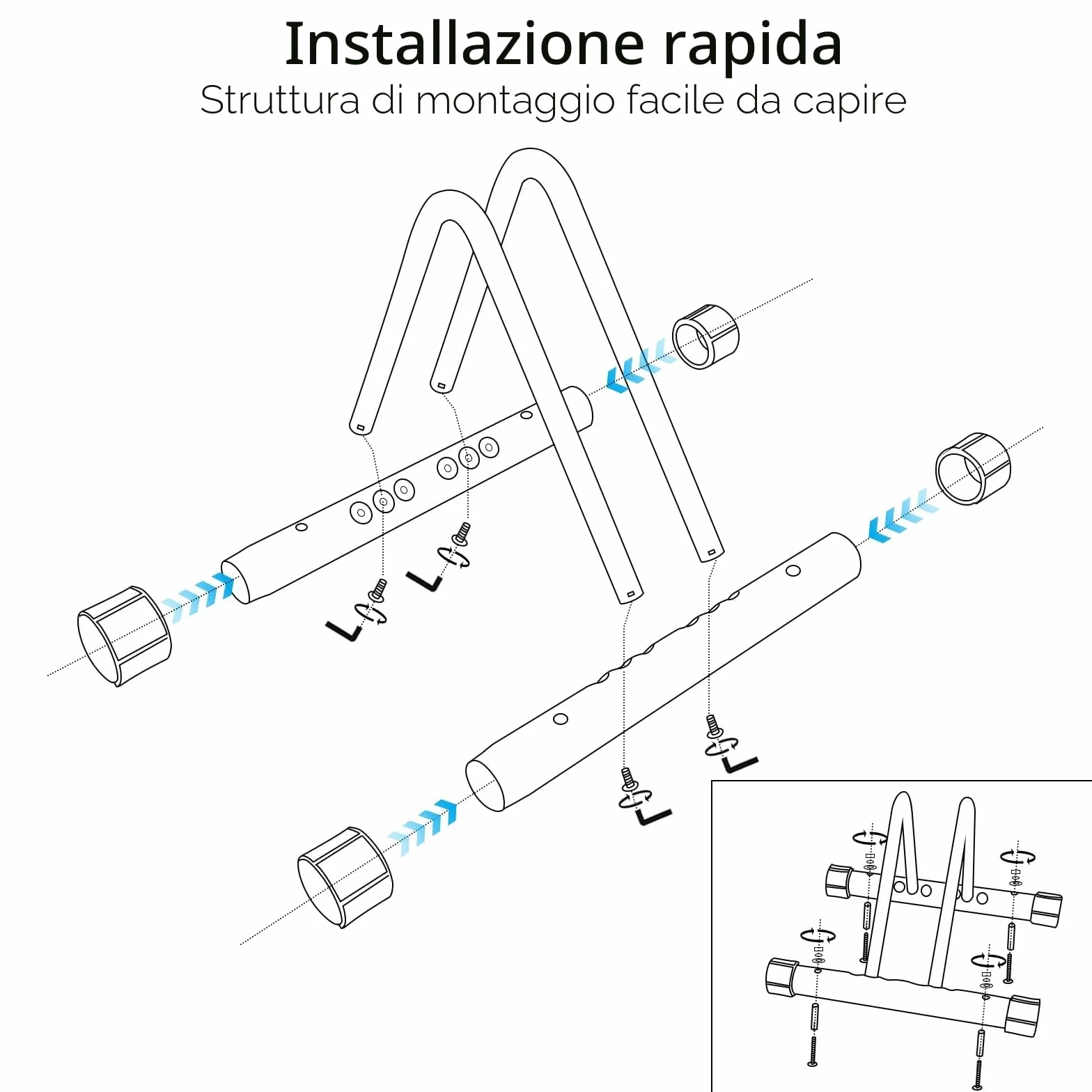 Rastrelliera Per Biciclette Wyxron Portabici Da Terra Acciaio Regolazione Distanza Montaggio Pavimento Parete