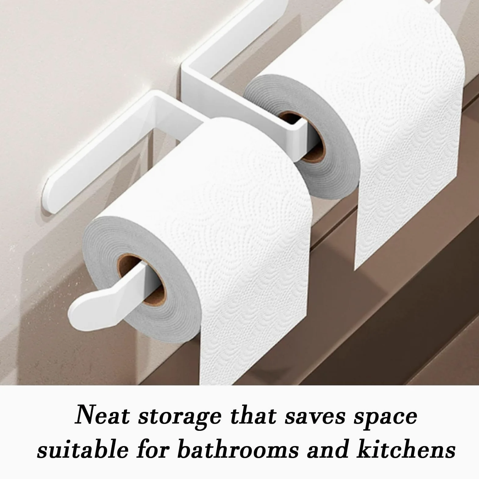 Porta carta igienica da parete, installazione adesiva, supporta fino a 10 kg, ideale per bagno e cucina, design senza fori, dimensioni compatte