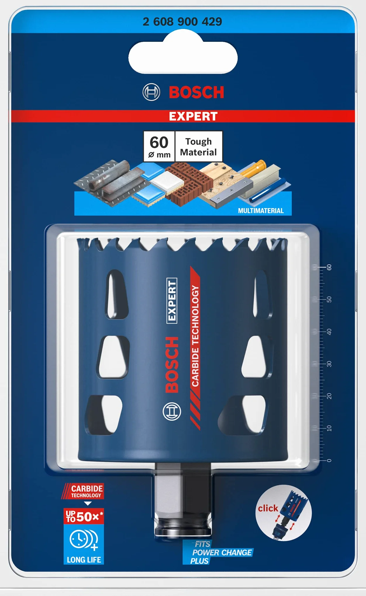 Bosch Sega a tazza EXPERT Multi Material Power Change Plus Ø 60 mm Profesjonalne Akcesorium
