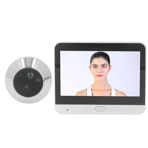 Videocamera Spioncino Wireless 1080P Citofono con Visione Notturna da 120 Gradi Visualizzatore Digitale della Porta con Monitor a Colori da 4,3 Pollici, Connessione WiFi,